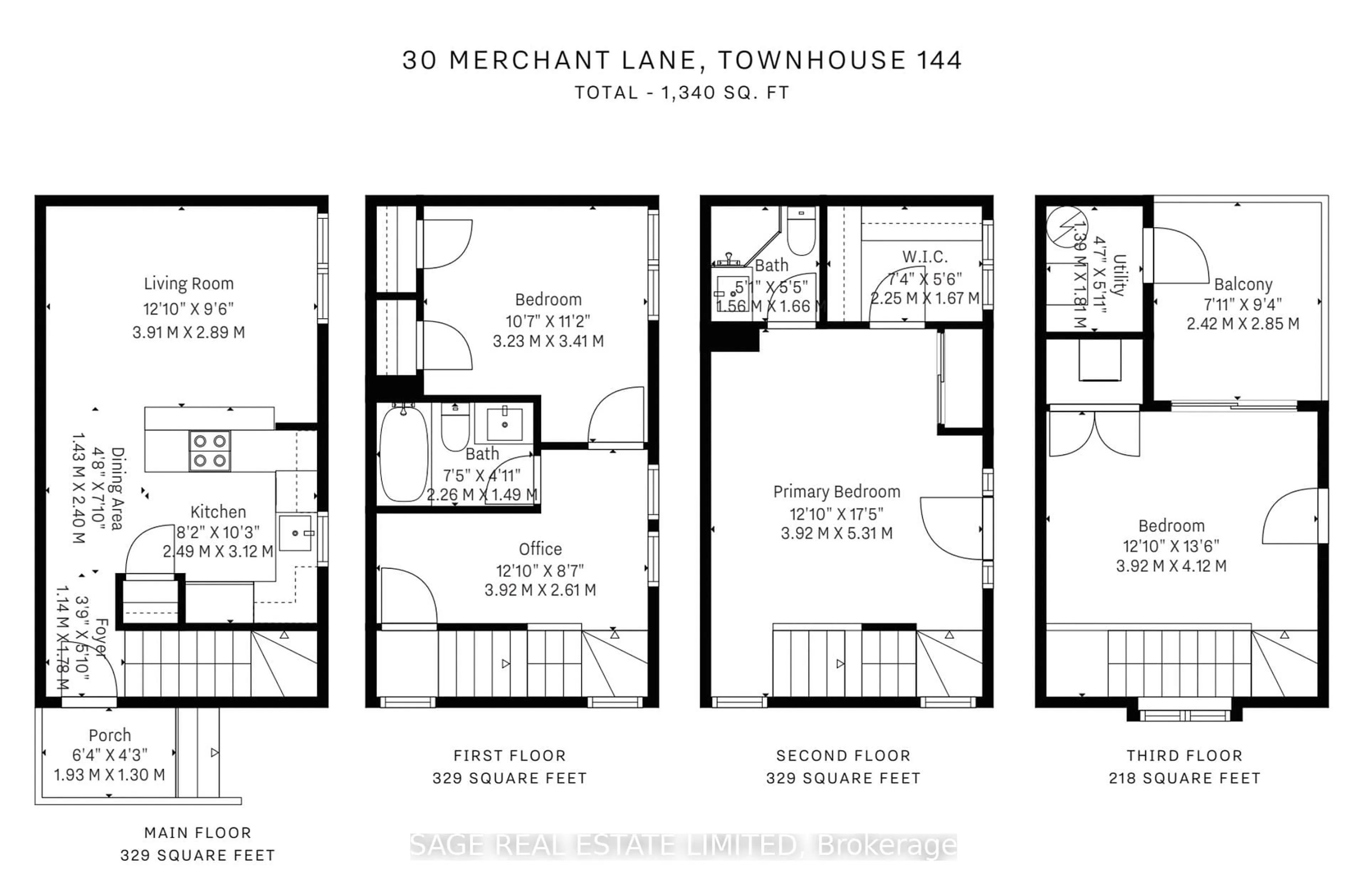 Floor plan for 30 Merchant Lane #144, Toronto Ontario M6P 4J6