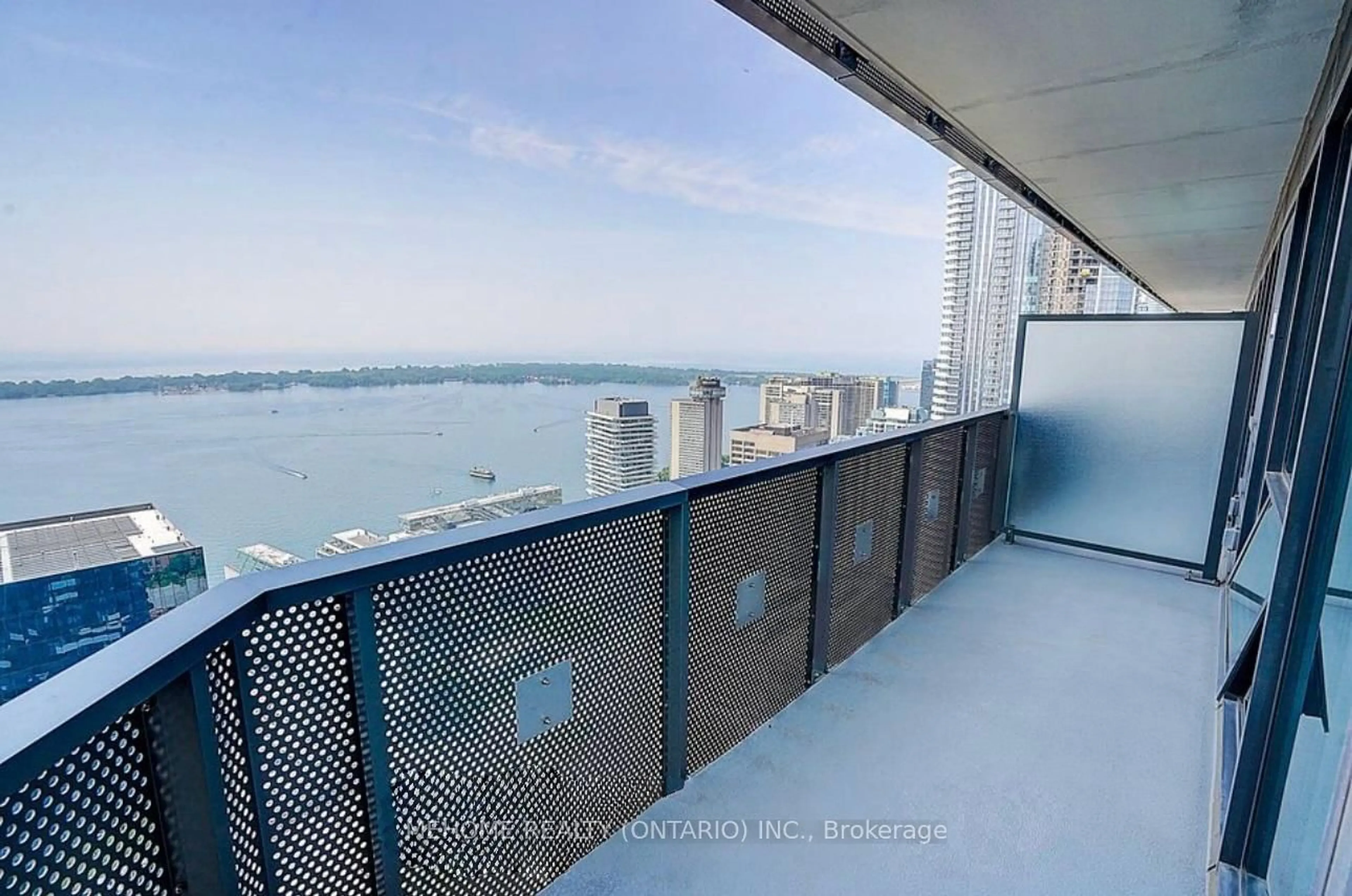 Balcony in the apartment, water/lake/river/ocean view for 55 Cooper St #6210, Toronto Ontario M5E 0G1
