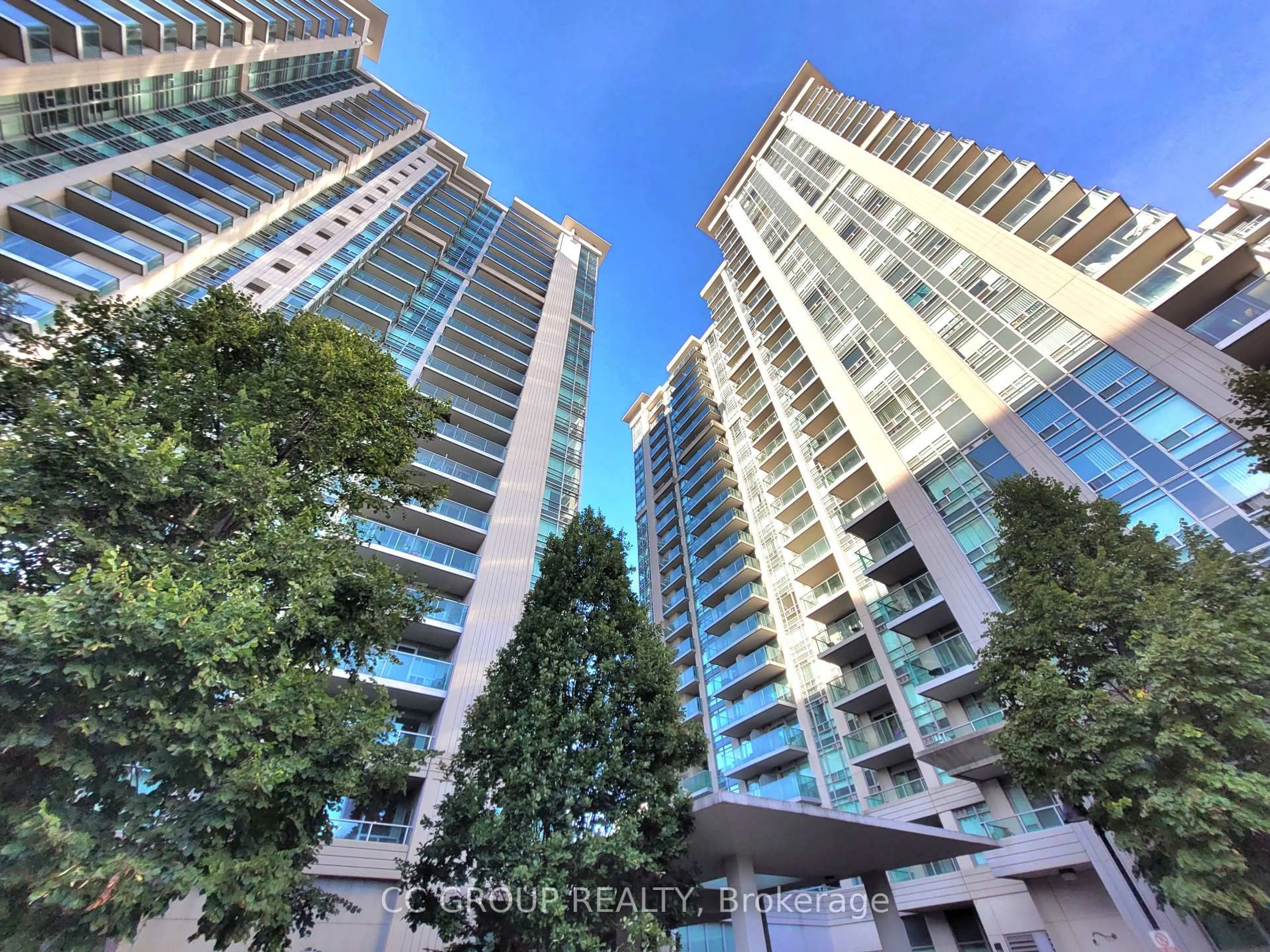 A pic from outside/outdoor area/front of a property/back of a property/a pic from drone, city buildings view from balcony for 35 Bales Ave #1005, Toronto Ontario M2N 7L7