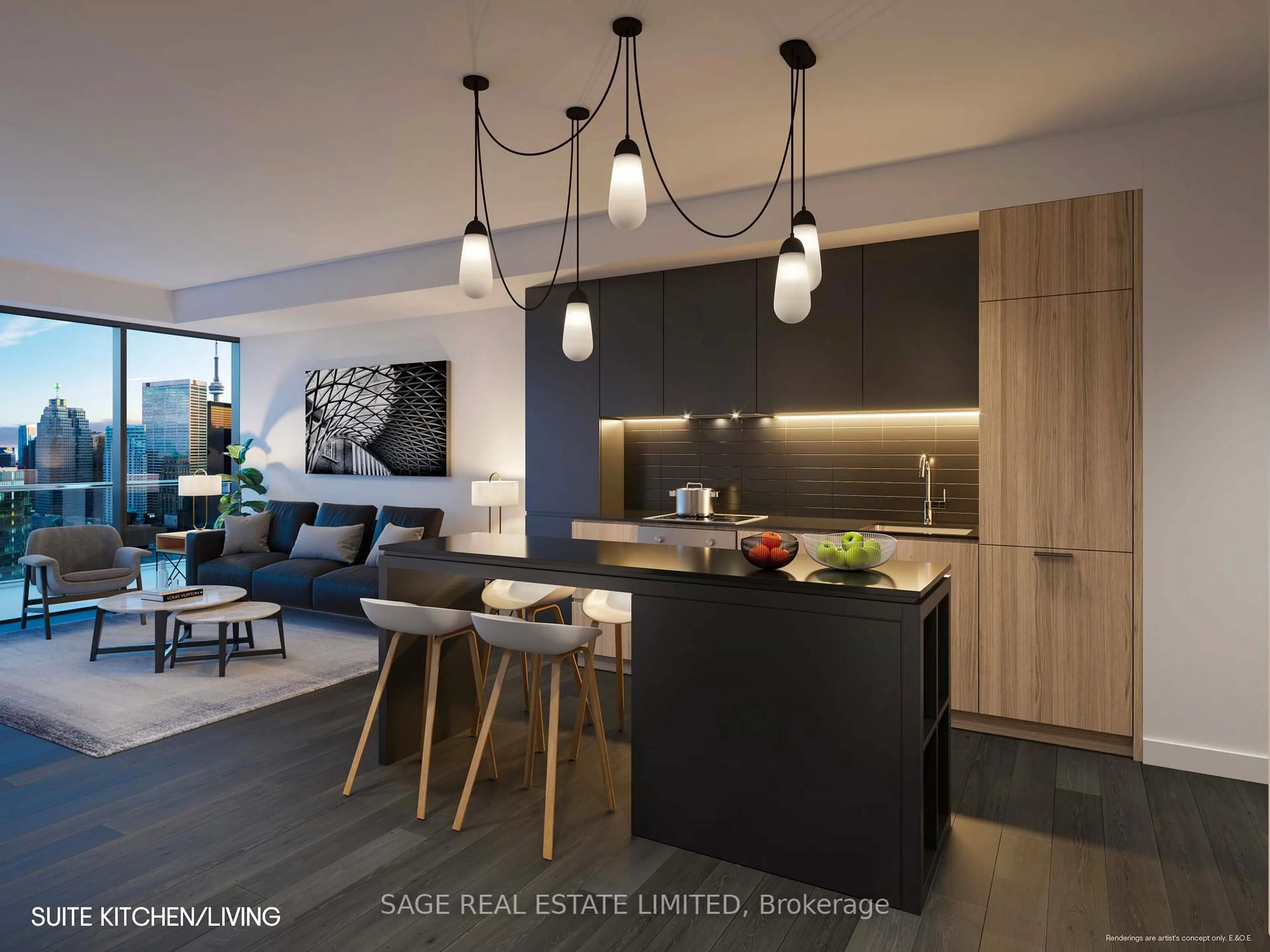 Open concept kitchen, unknown for 89 Church St #1101, Toronto Ontario M5C 0B7