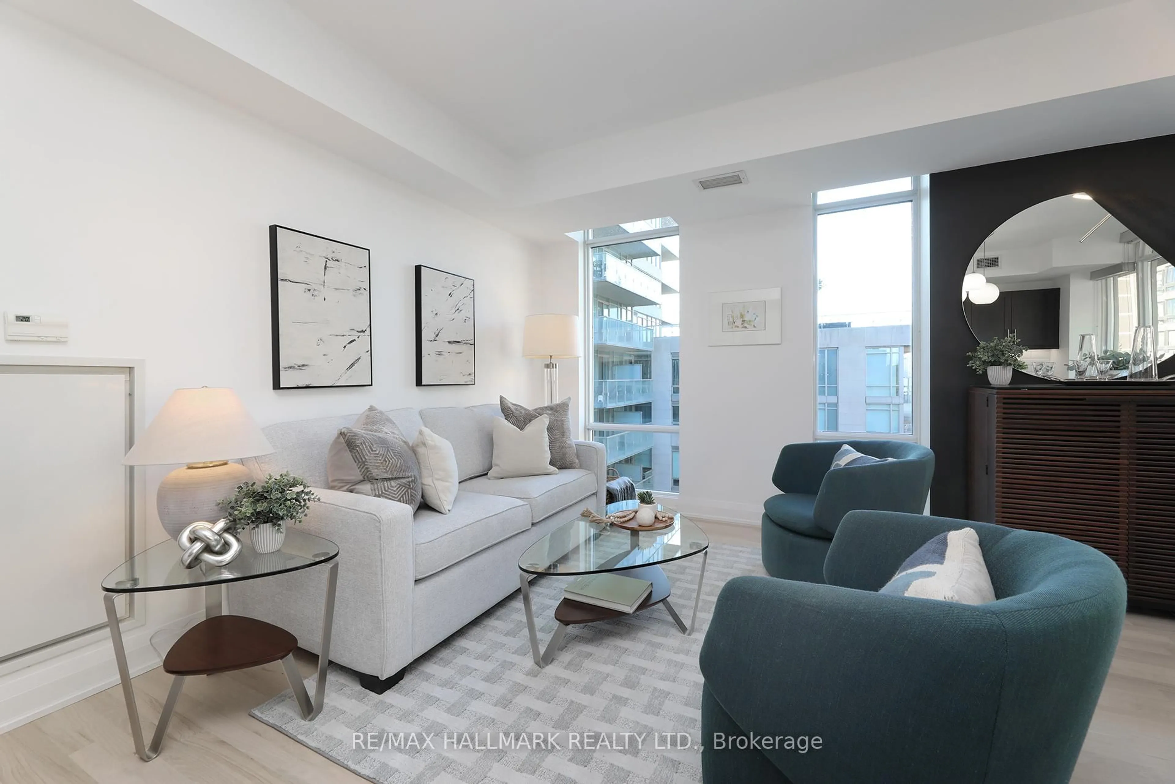 Living room with furniture, unknown for 1 Bedford Rd #611, Toronto Ontario M5R 2B5