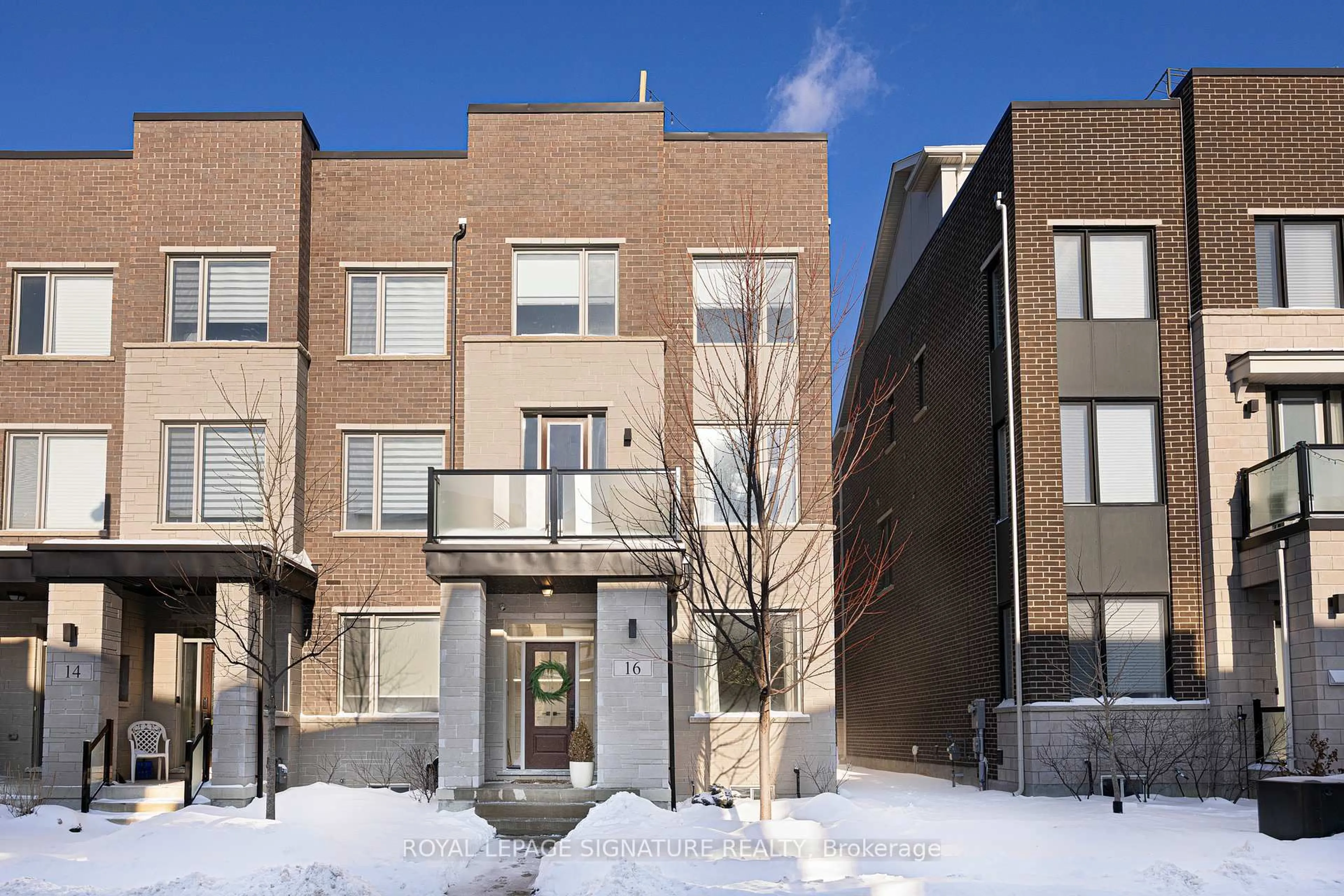 Home with brick exterior material, street for 16 Hollyhock Crt, Toronto Ontario M3B 0B4