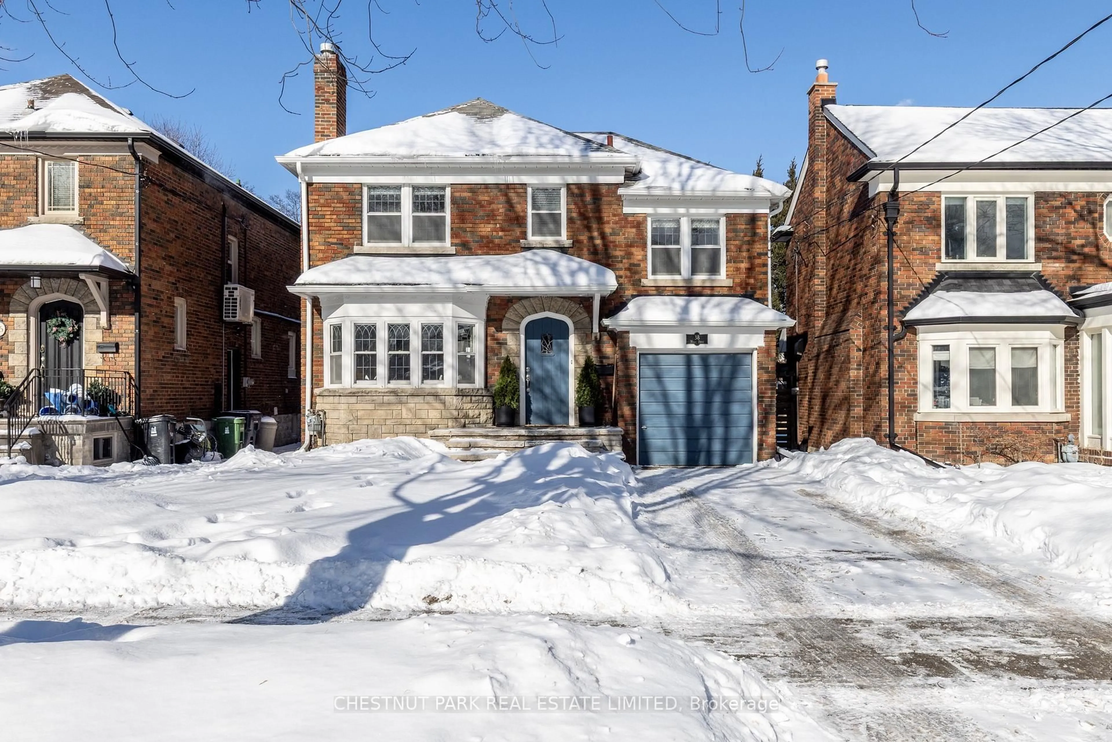 Home with brick exterior material, street for 38 McRae Dr, Toronto Ontario M4G 1R9