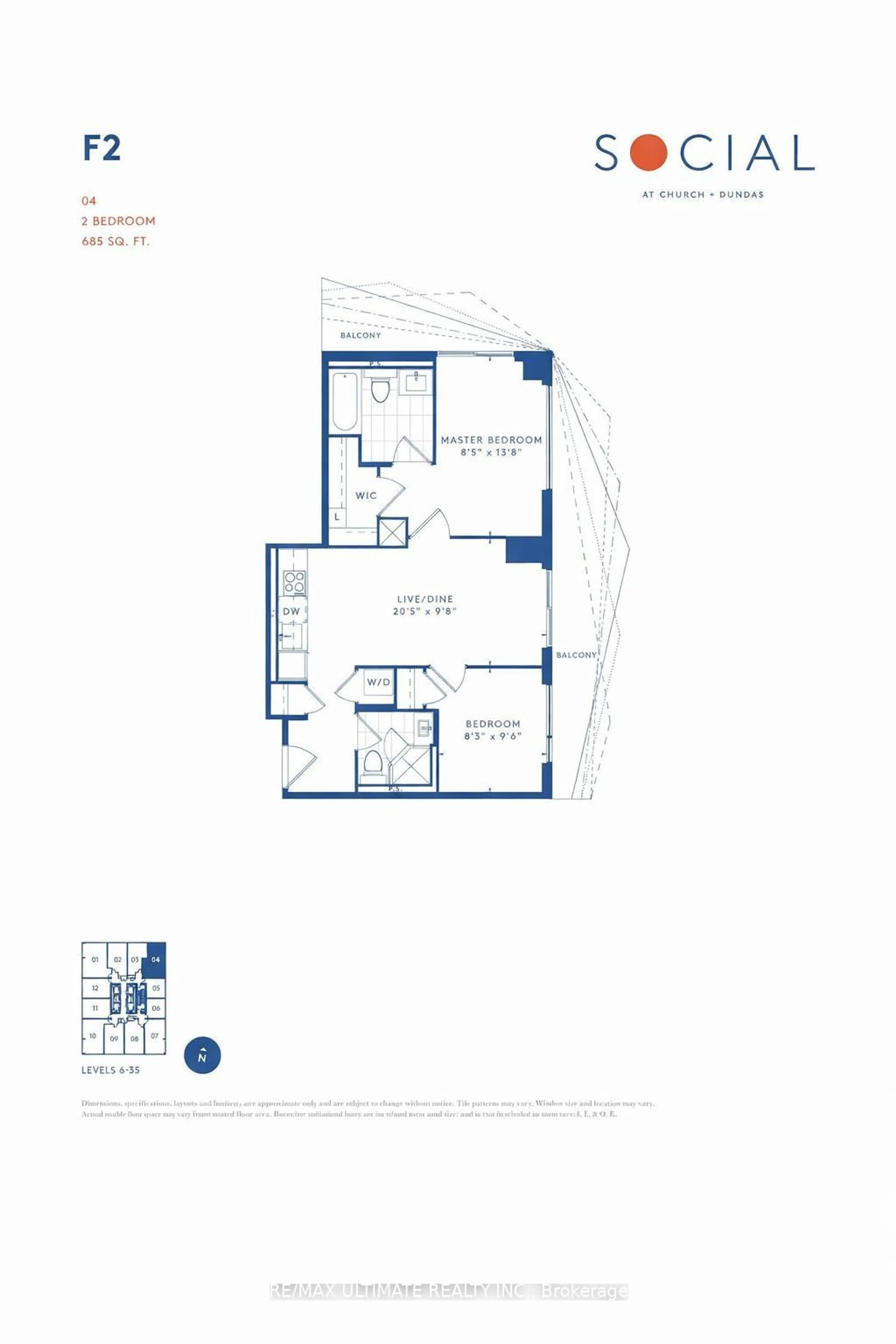 Floor plan for 100 Dalhousie St #2604, Toronto Ontario M5B 0C7