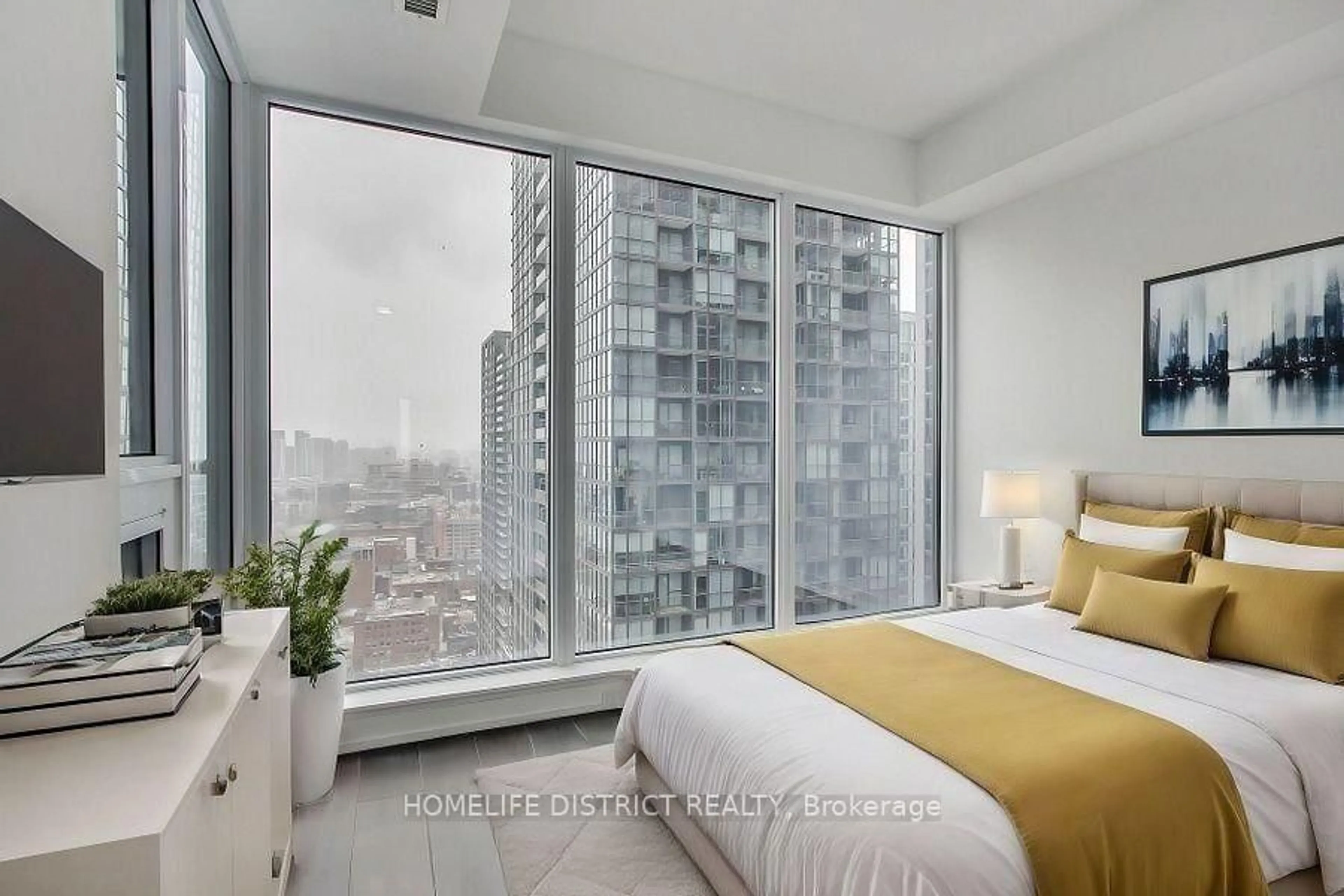 Bedroom with bed, unknown for 55 MERCER St #3202, Toronto Ontario M5V 0W4