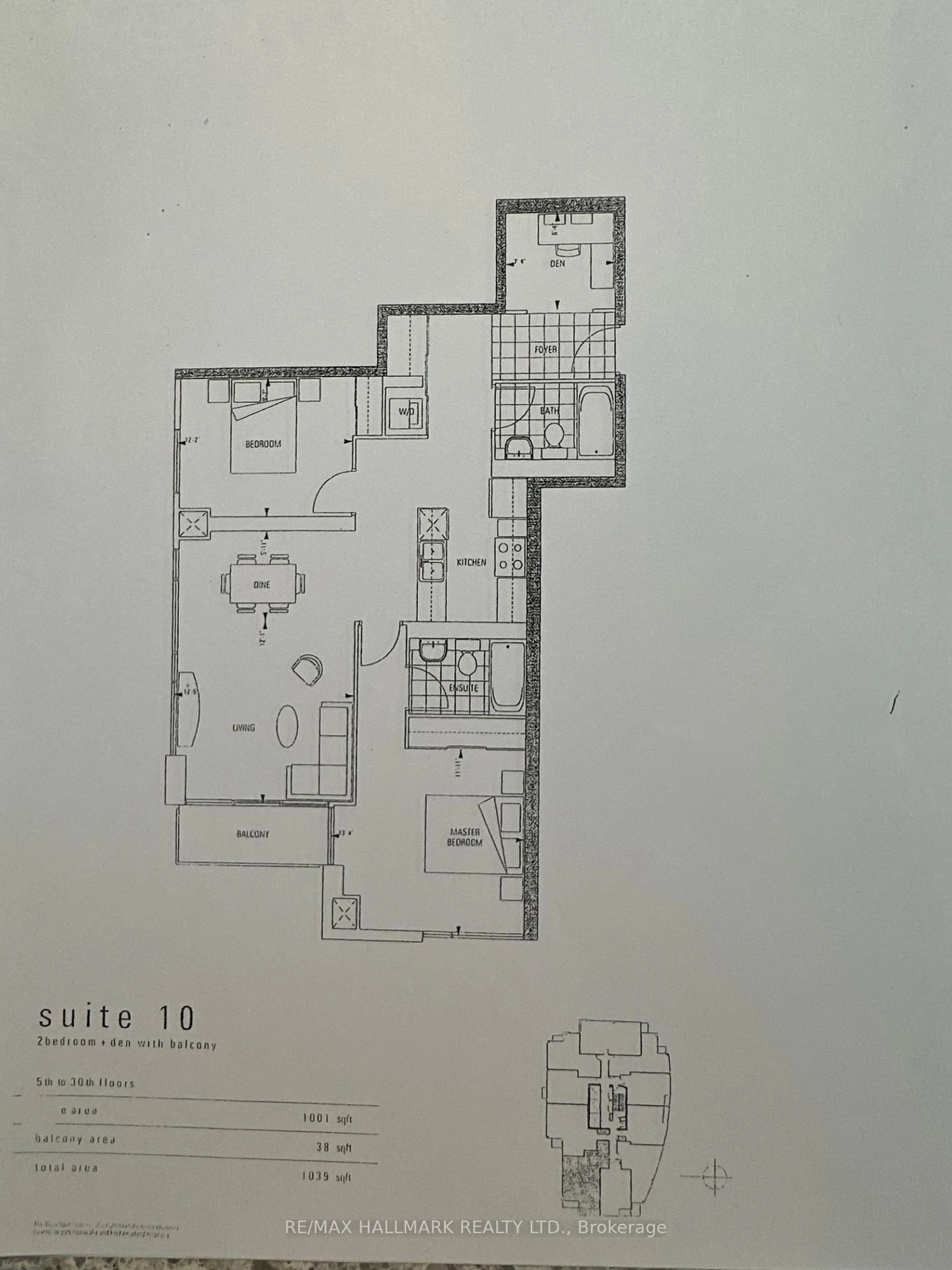 Floor plan for 381 Front St #1810, Toronto Ontario M5V 3R8