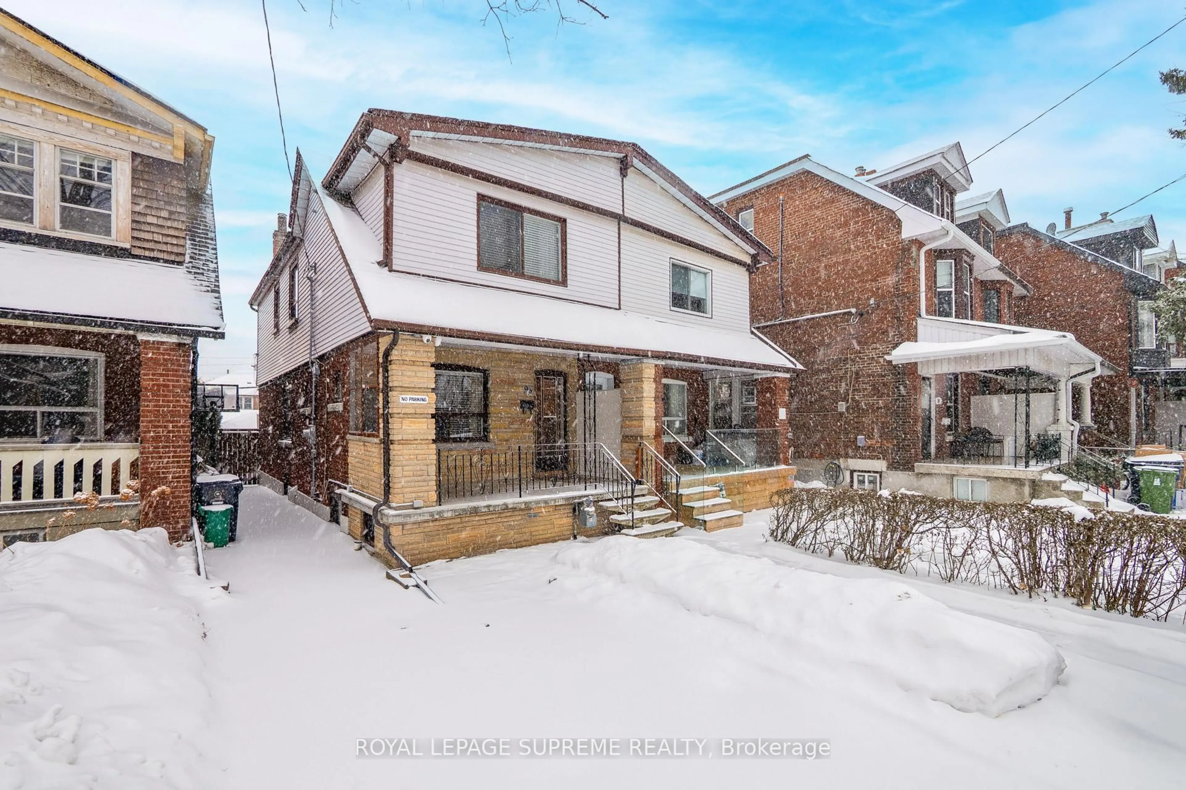 Home with brick exterior material, street for 93 Marchmount Rd, Toronto Ontario M6G 2B2
