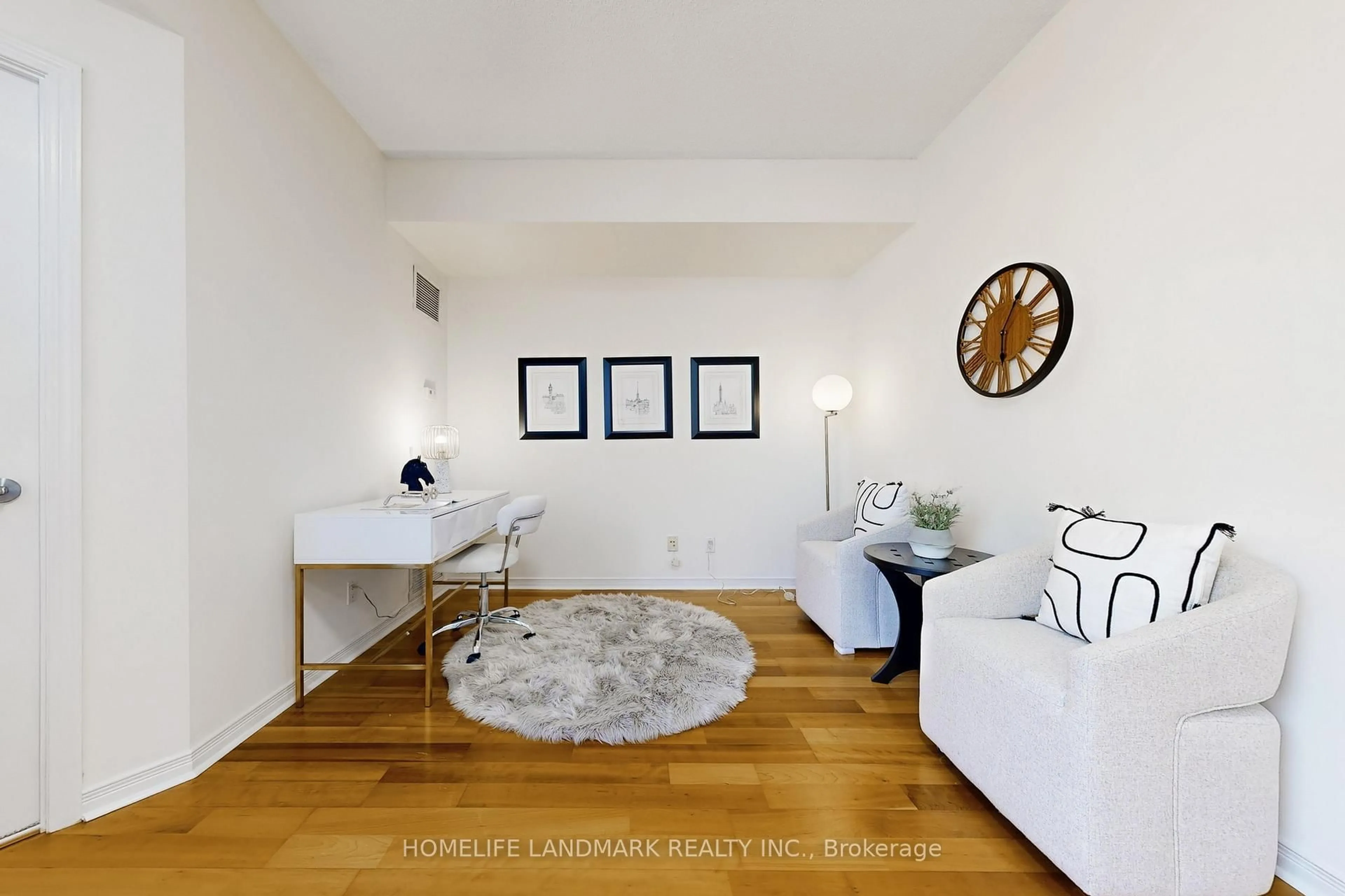 Living room with furniture, wood/laminate floor for 451 Rosewell Ave #404, Toronto Ontario M4R 2H8