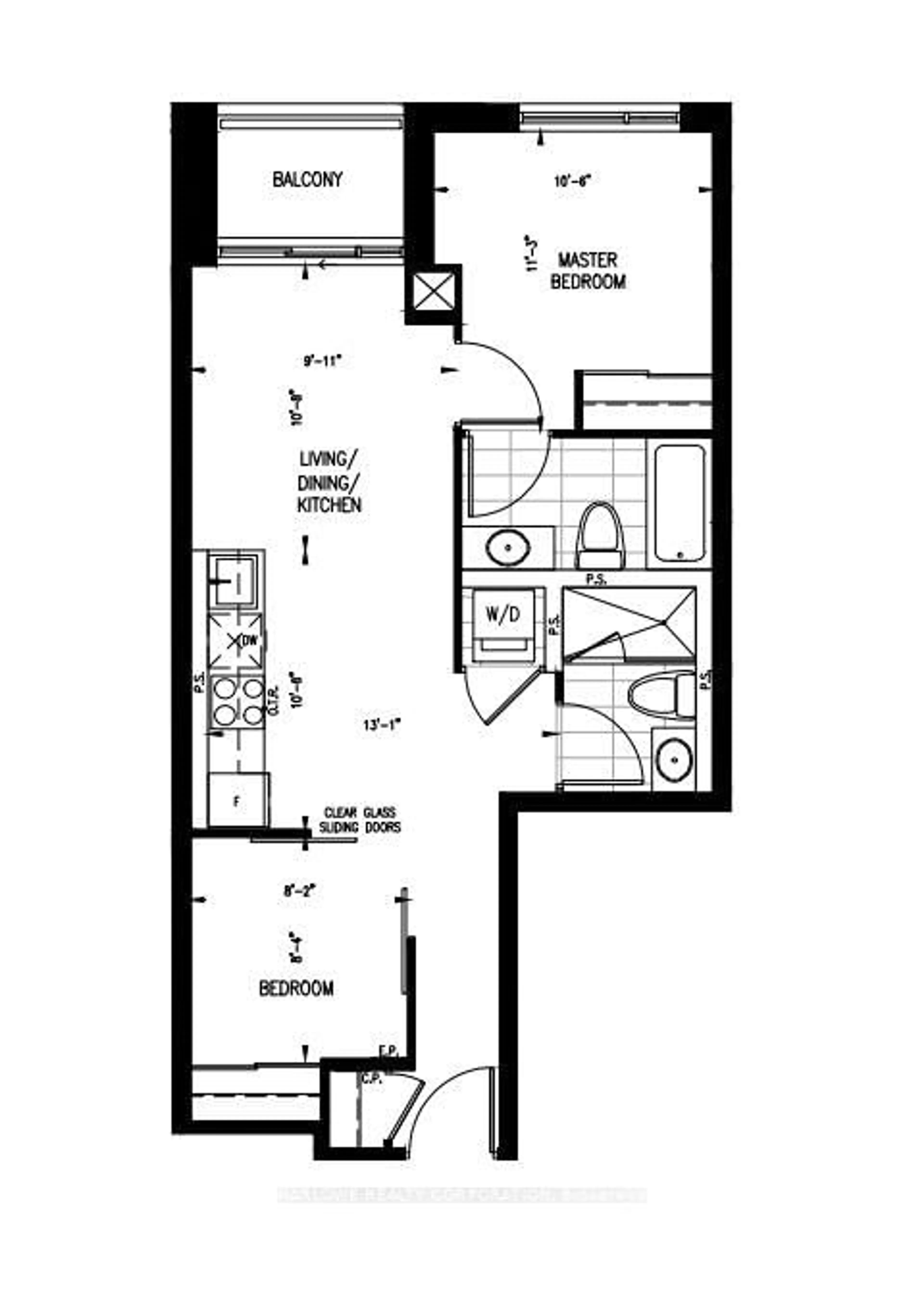Floor plan for 543 Richmond St #310, Toronto Ontario M5V 0W9
