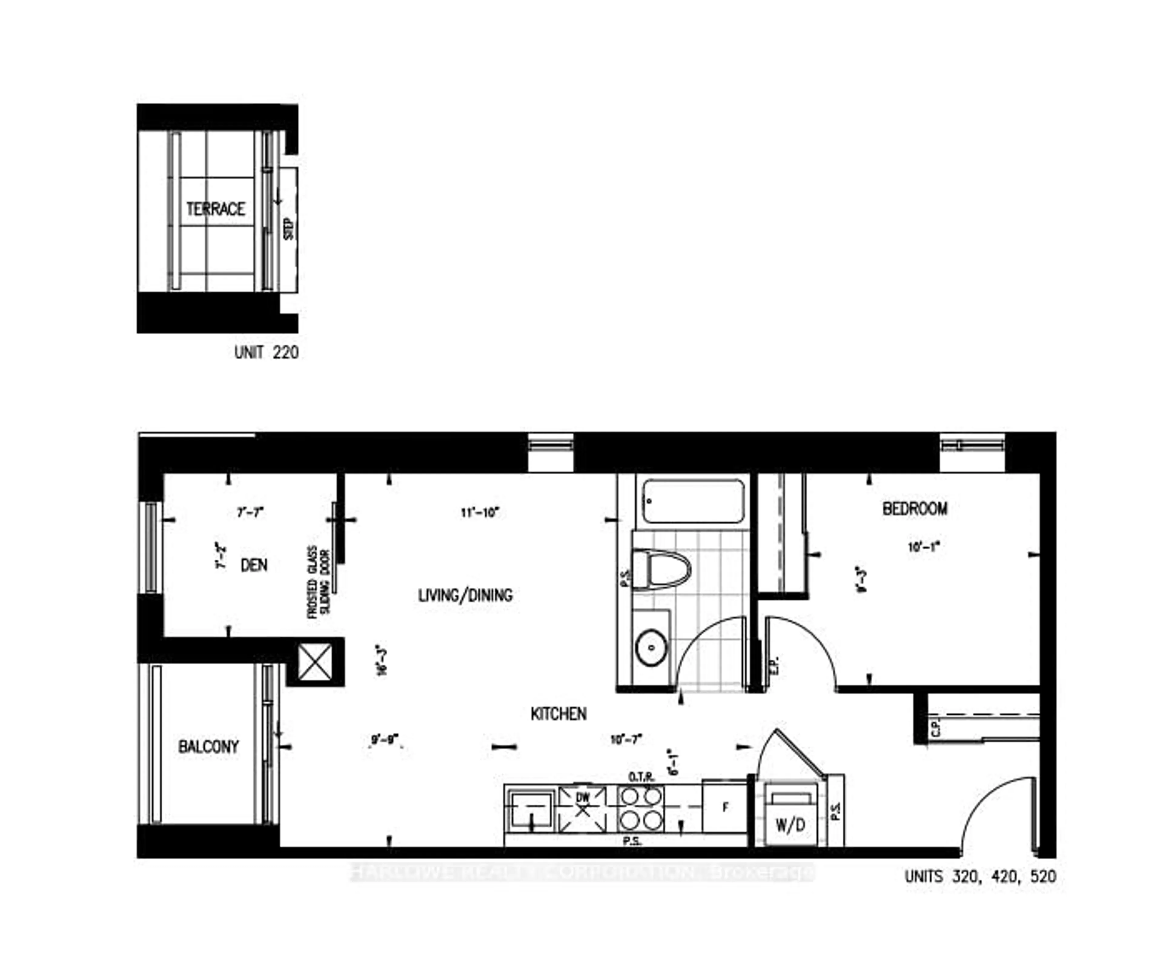 Floor plan for 543 Richmond St #320, Toronto Ontario M5V 0W9