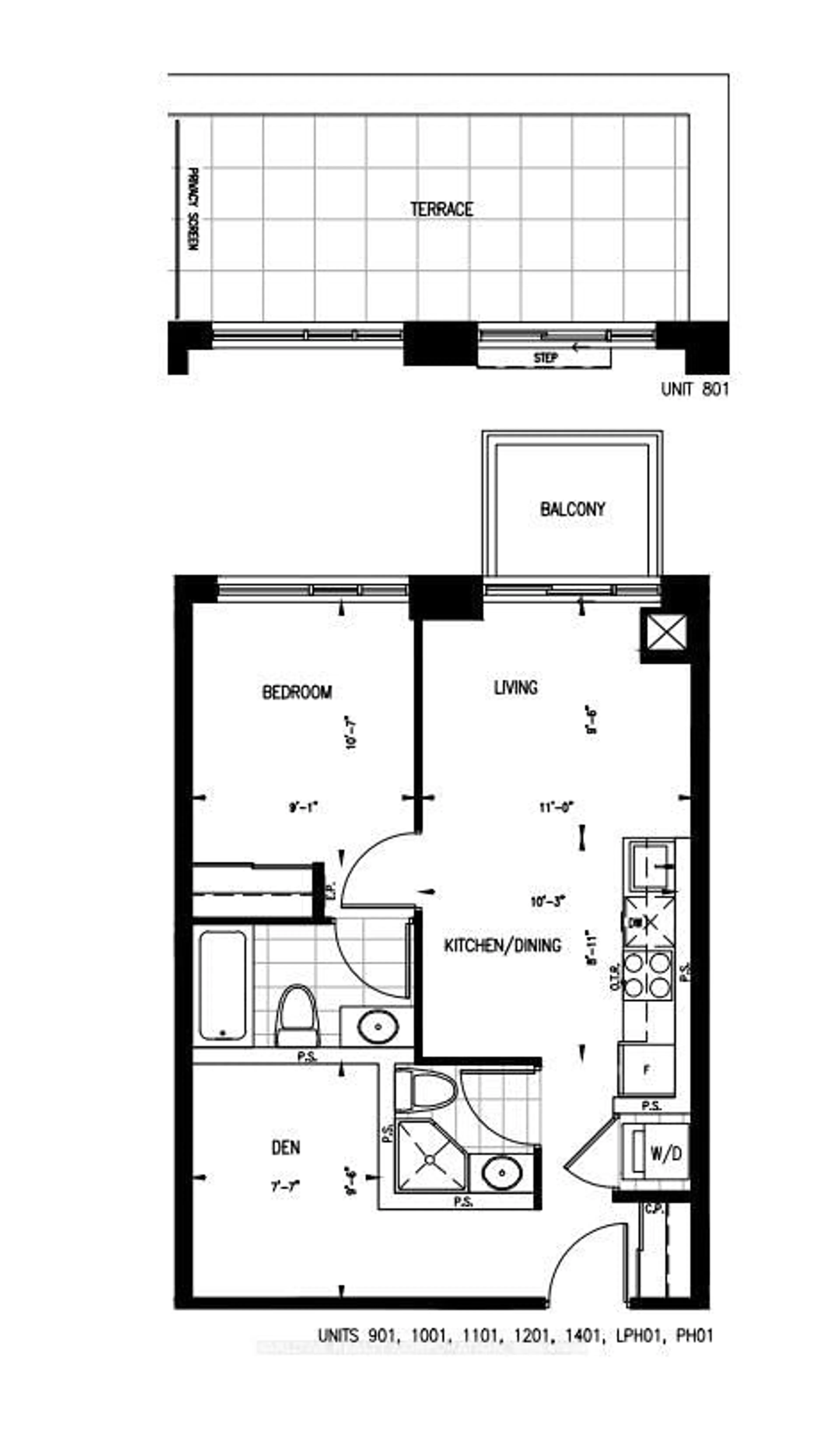 Floor plan for 543 Richmond St #LPH01, Toronto Ontario M5V 0W9