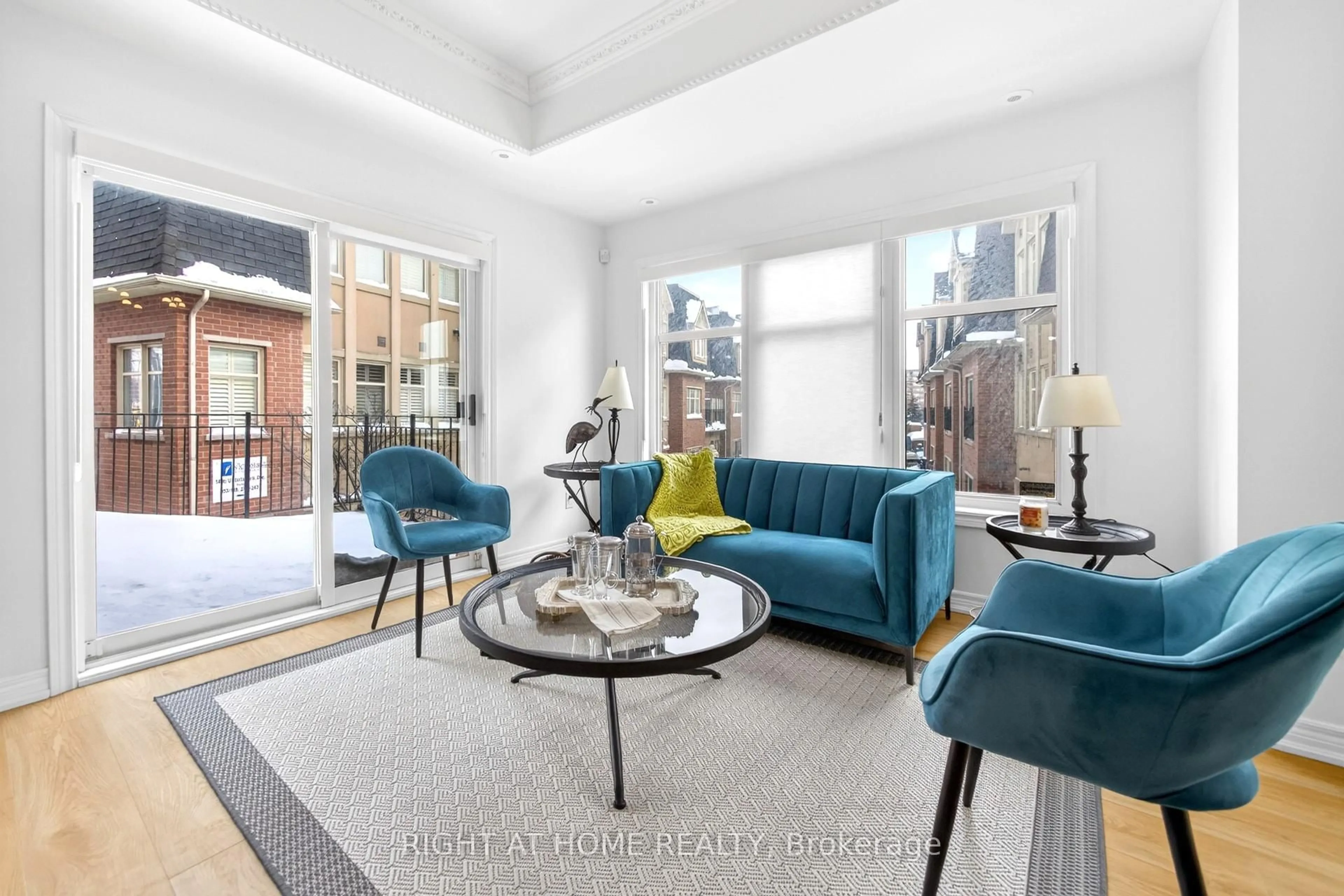 Living room with furniture, unknown for 1837 Eglinton Ave #235, Toronto Ontario M4A 2Y4