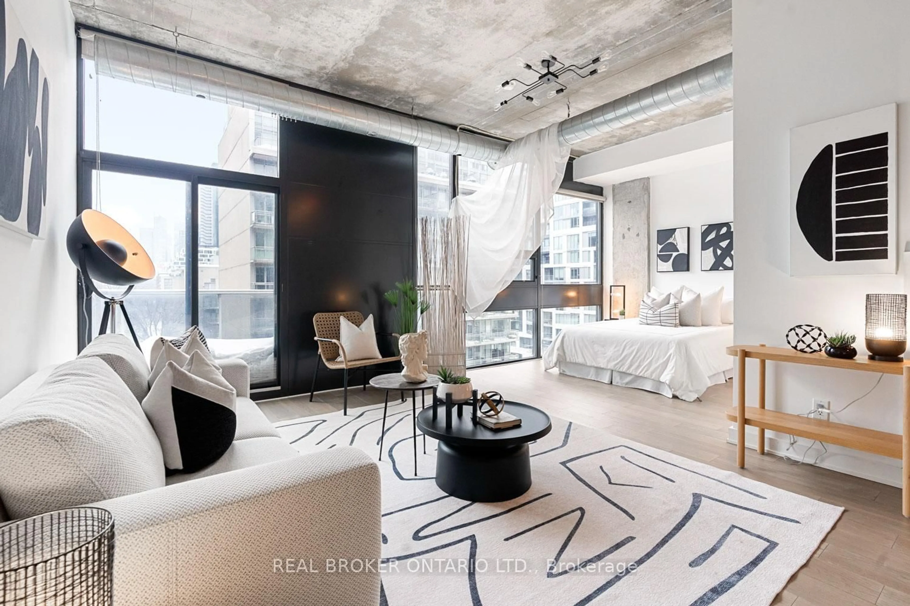 Living room with furniture, unknown for 60 Bathurst St #608, Toronto Ontario M5V 2P4