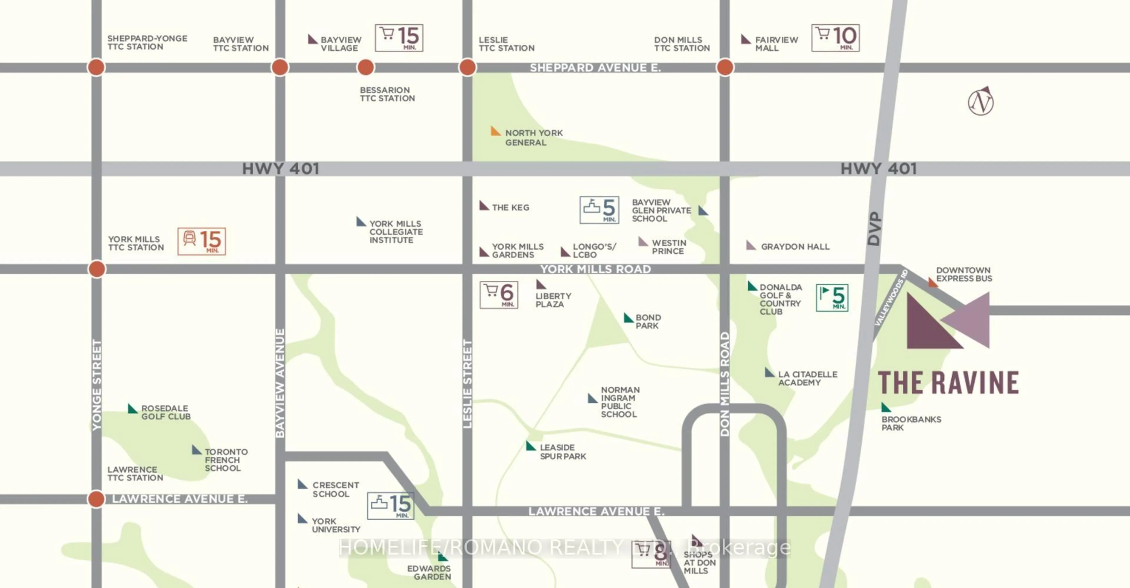 Picture of a map for 10 Deerlick Crt #710, Toronto Ontario M3A 0A7