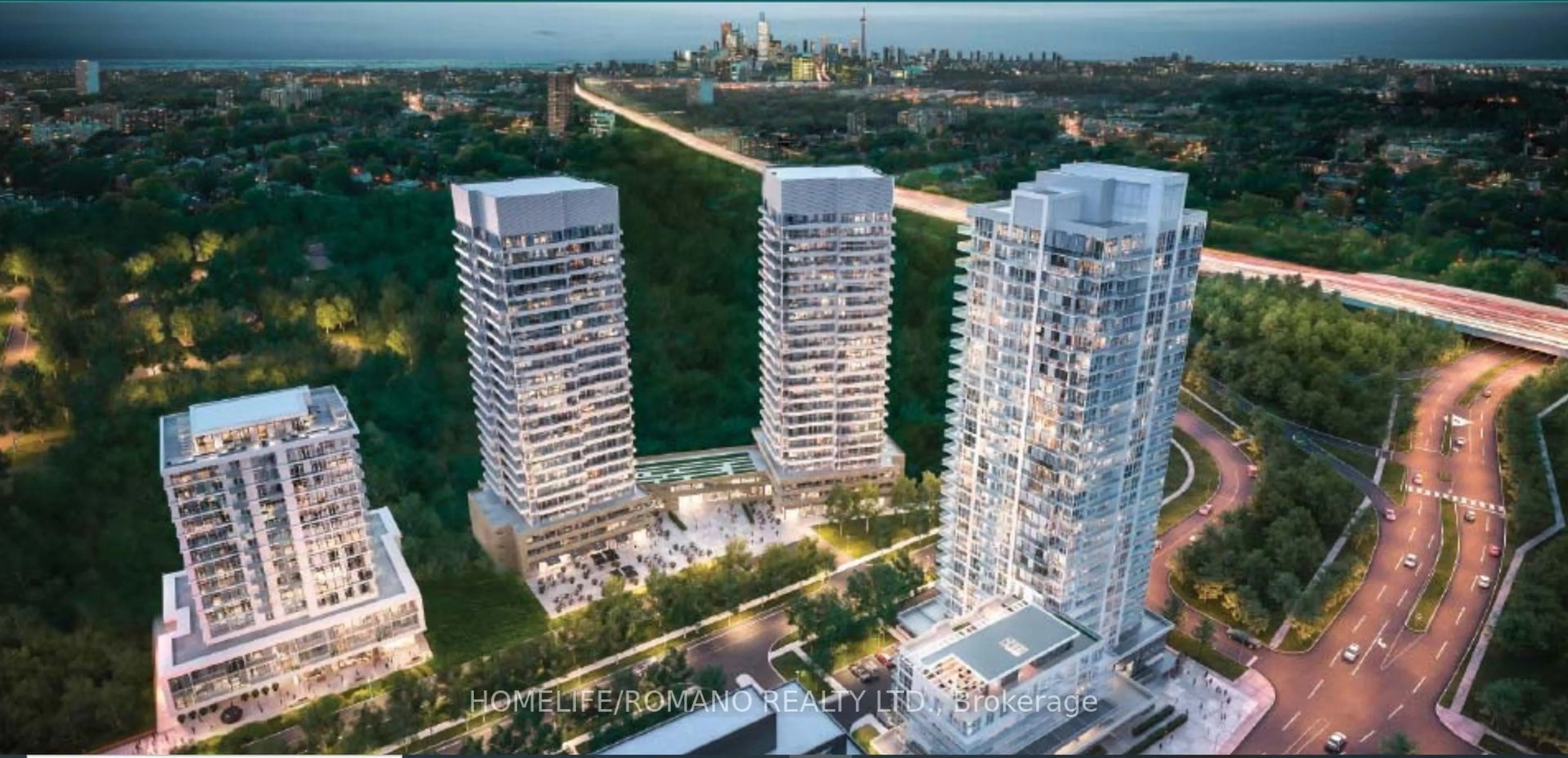 A pic from outside/outdoor area/front of a property/back of a property/a pic from drone, city buildings view from balcony for 10 Deerlick Crt #710, Toronto Ontario M3A 0A7