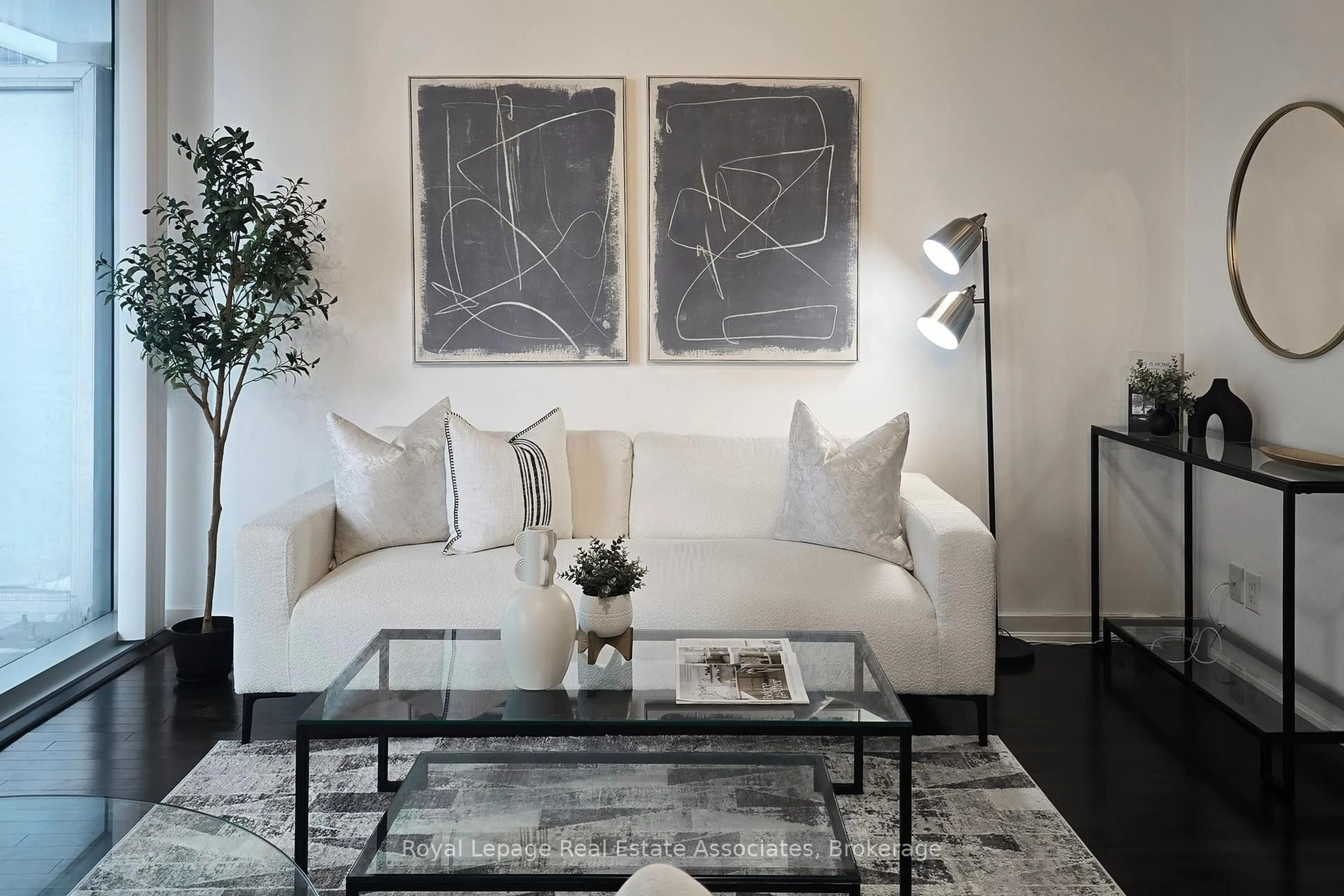 Living room with furniture, unknown for 12 York St #1705, Toronto Ontario M5J 0A9