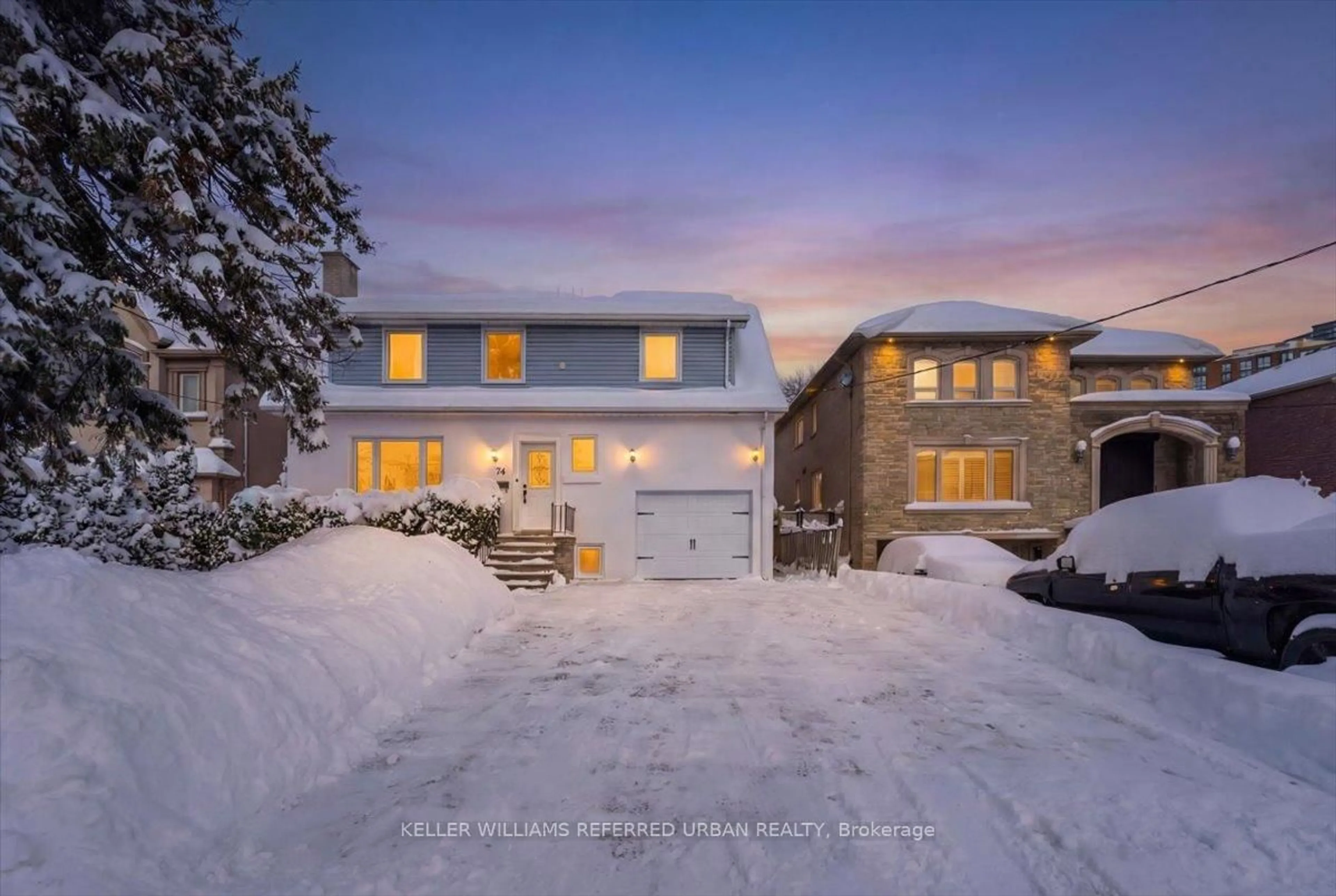 A pic from outside/outdoor area/front of a property/back of a property/a pic from drone, street for 74 Elmhurst Ave, Toronto Ontario M2N 1R6