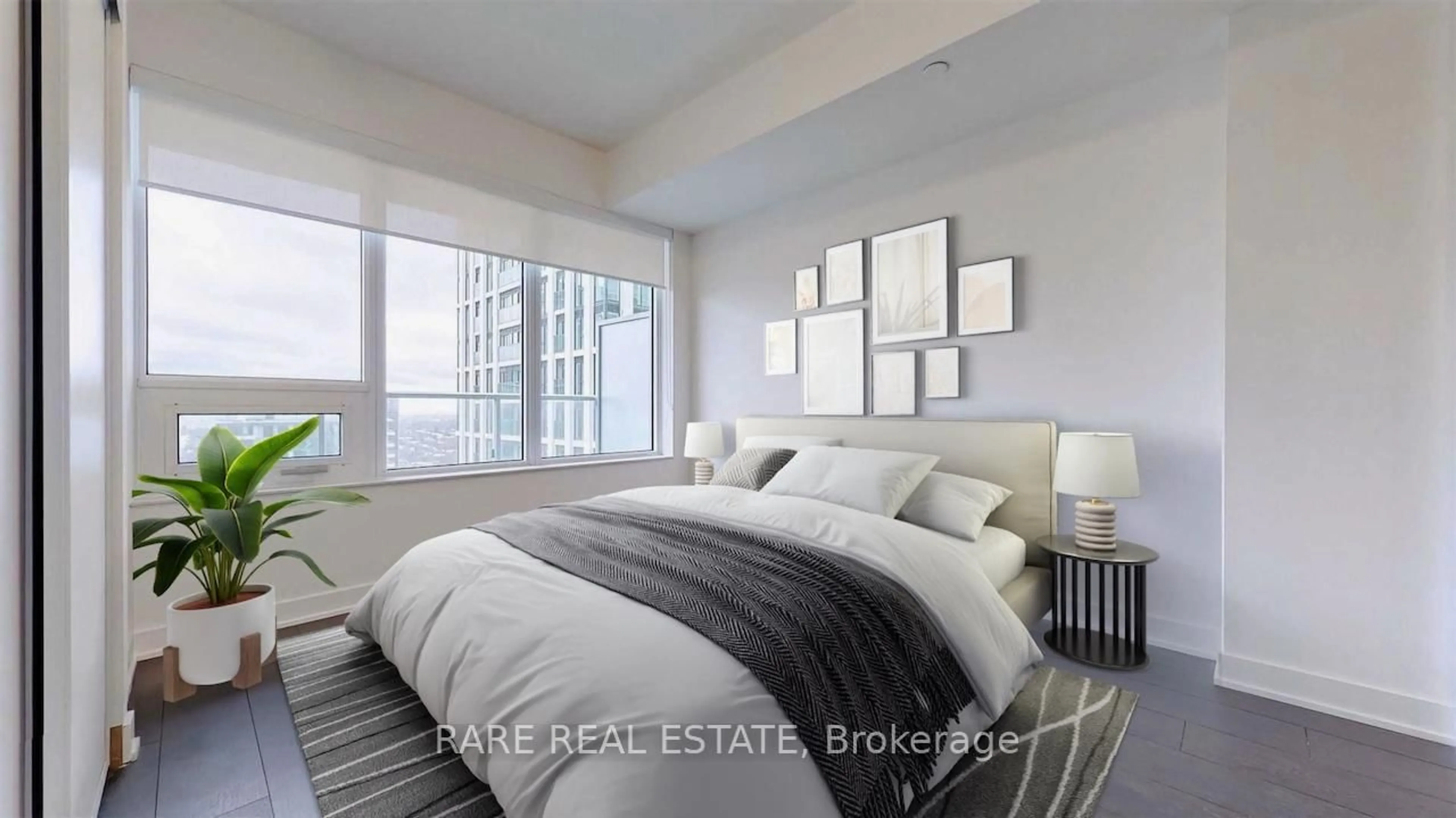 Bedroom with bed, unknown for 195 Redpath Ave #3411, Toronto Ontario M4P 0E4