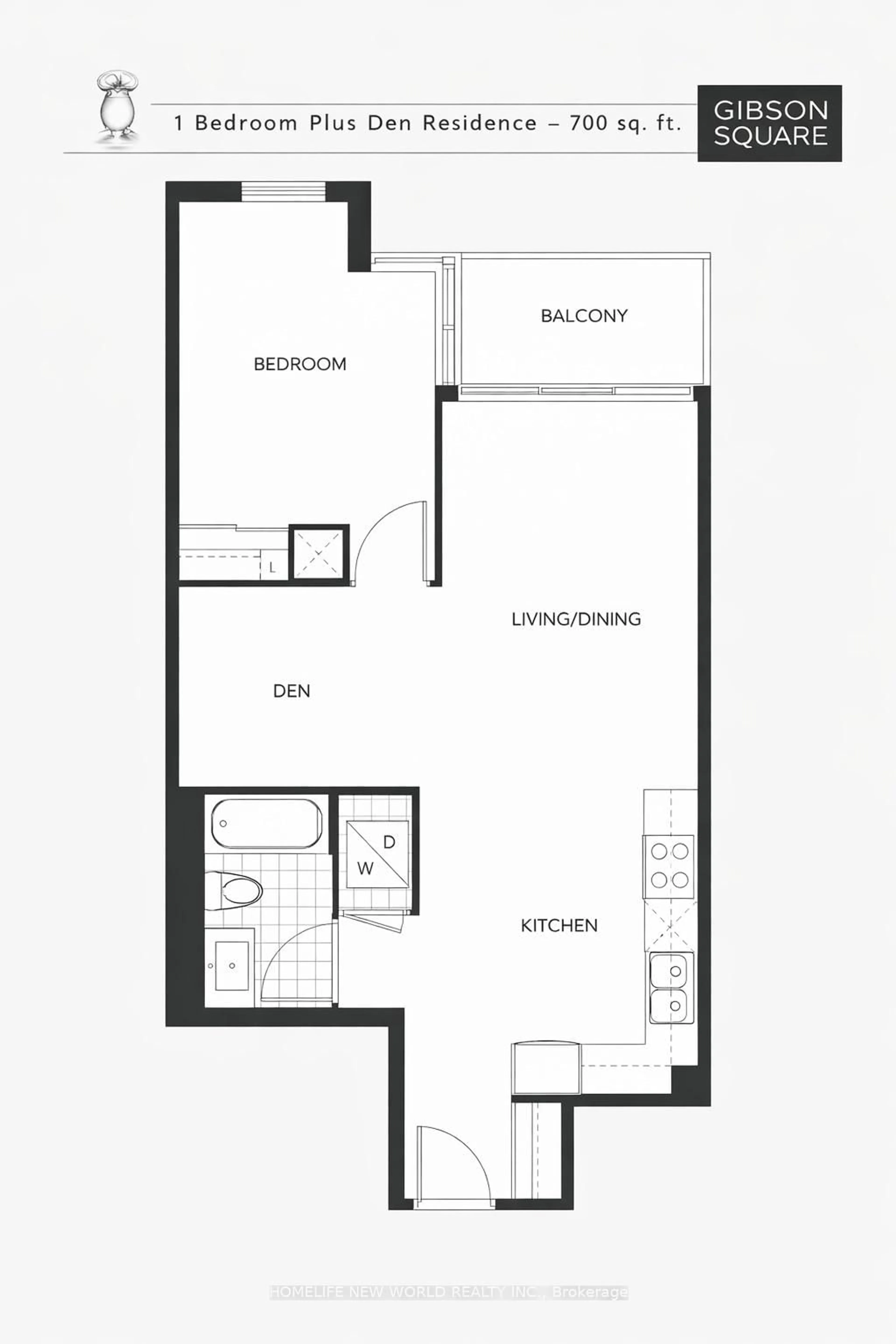 Floor plan for 5162 Yonge St #1101, Toronto Ontario M2N 0E9