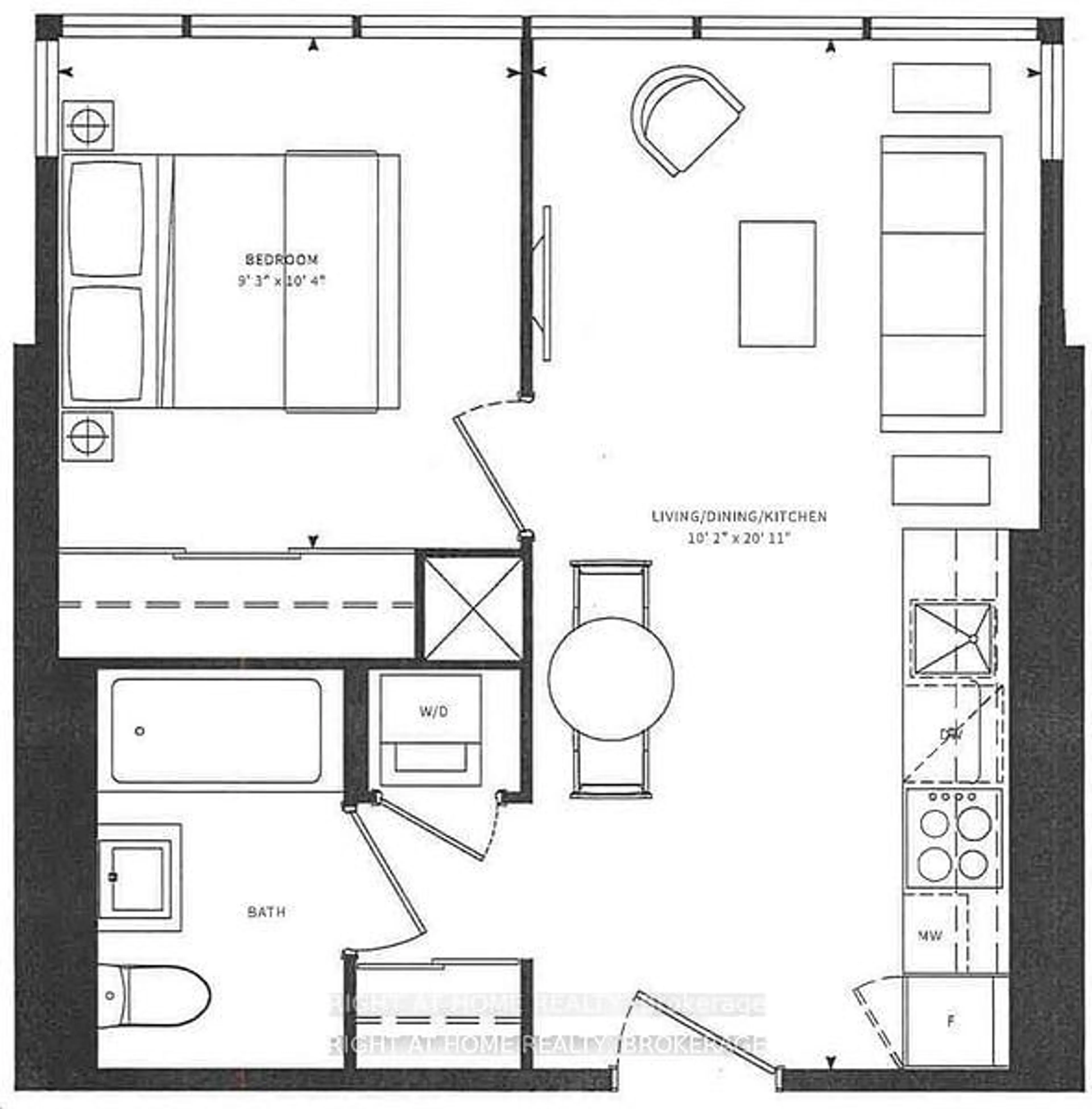 Floor plan for 19 Western Battery Rd #PH18, Toronto Ontario M6K 3S4