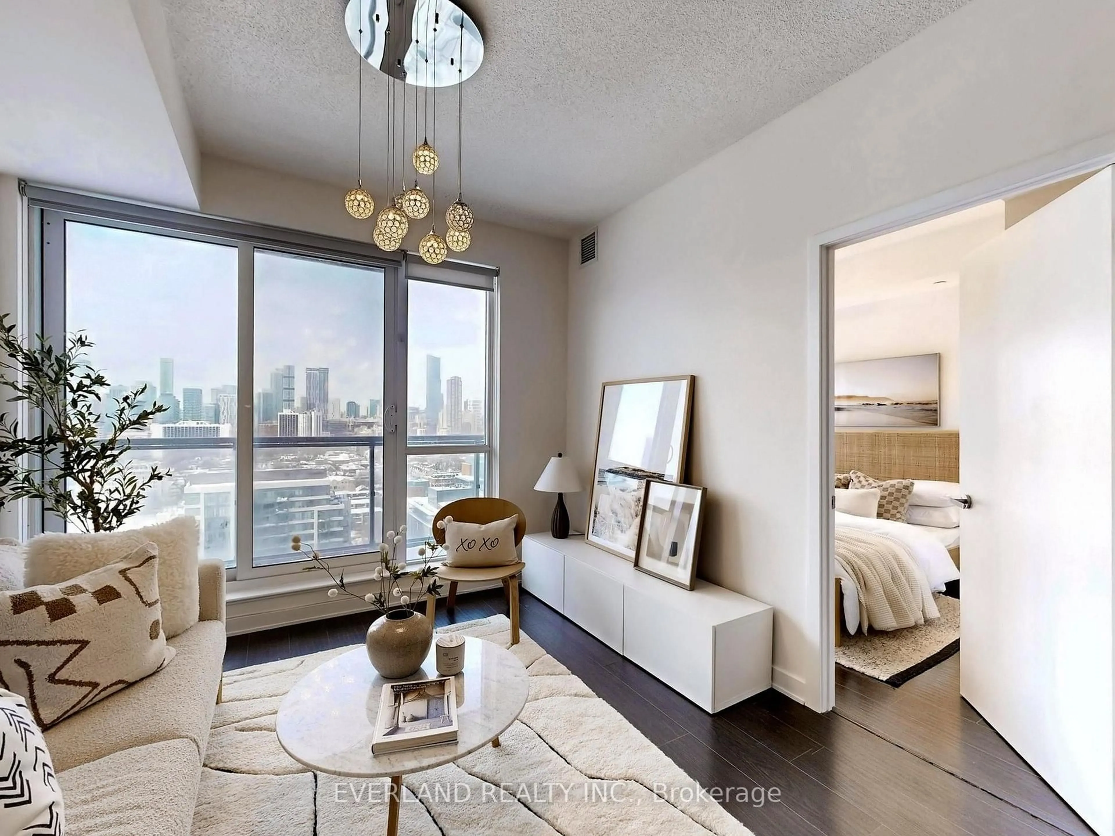 Living room with furniture, unknown for 55 Regent Park Blvd #2108, Toronto Ontario M5A 0C2