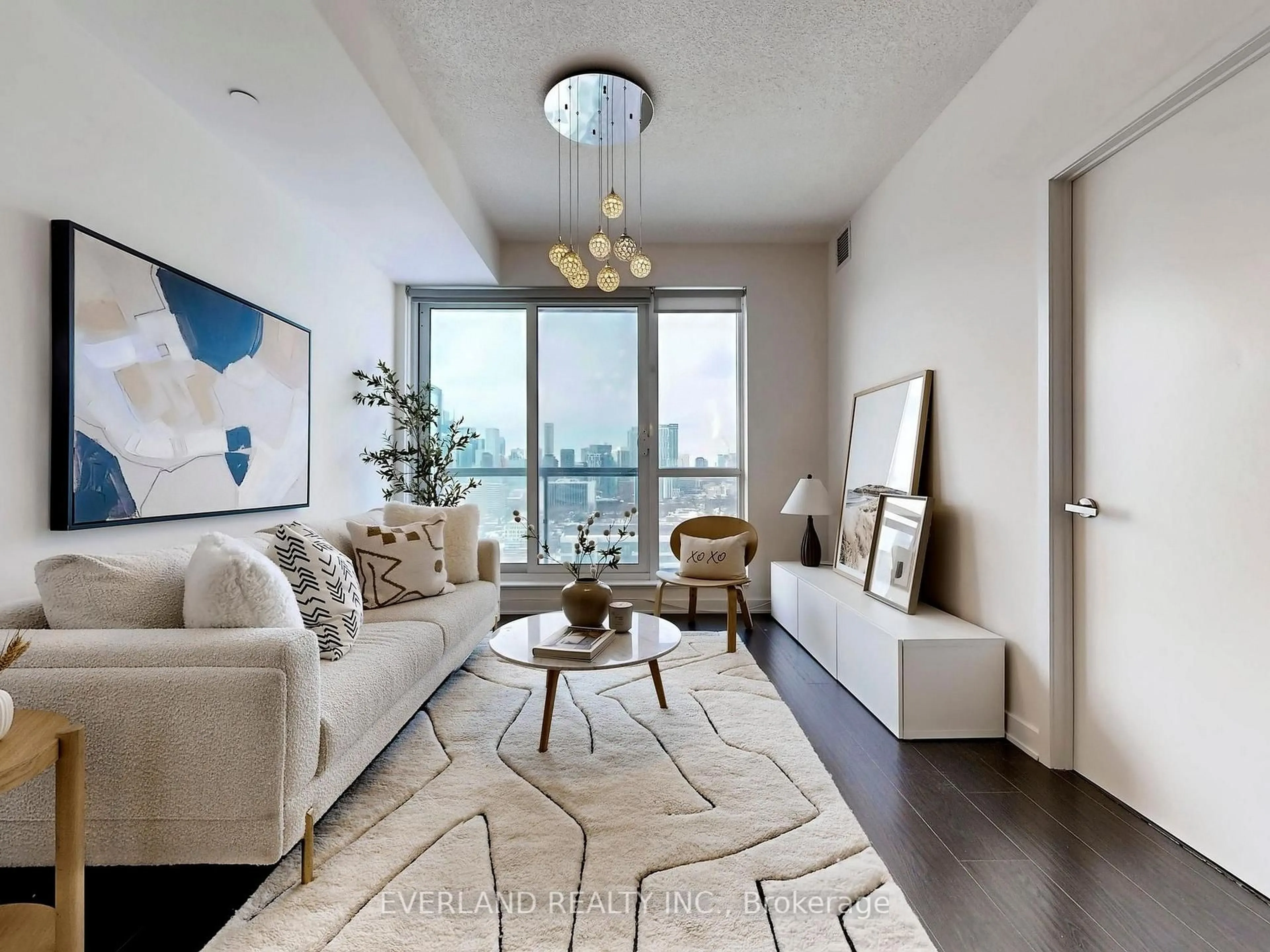 Living room with furniture, unknown for 55 Regent Park Blvd #2108, Toronto Ontario M5A 0C2