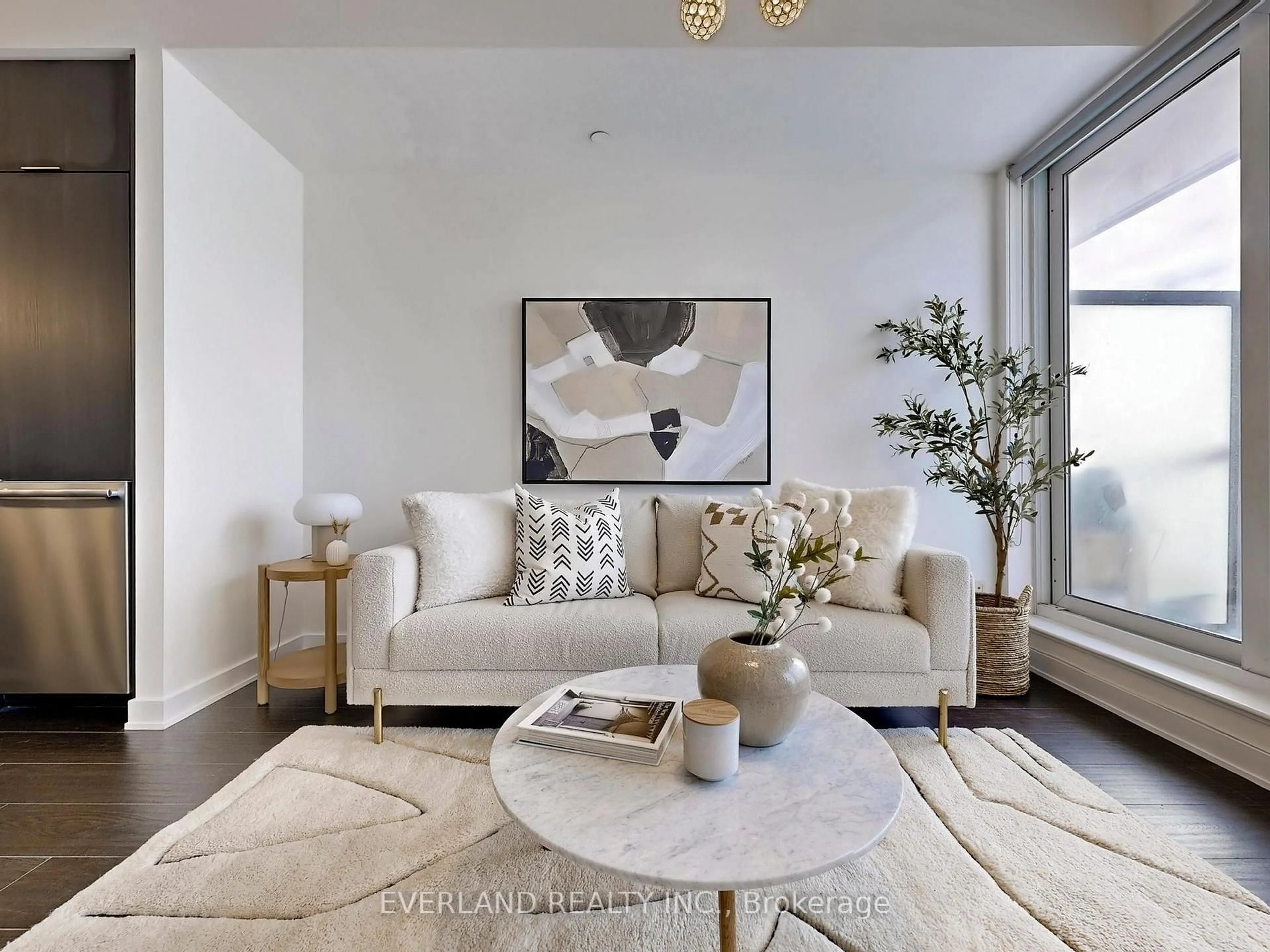 Living room with furniture, unknown for 55 Regent Park Blvd #2108, Toronto Ontario M5A 0C2