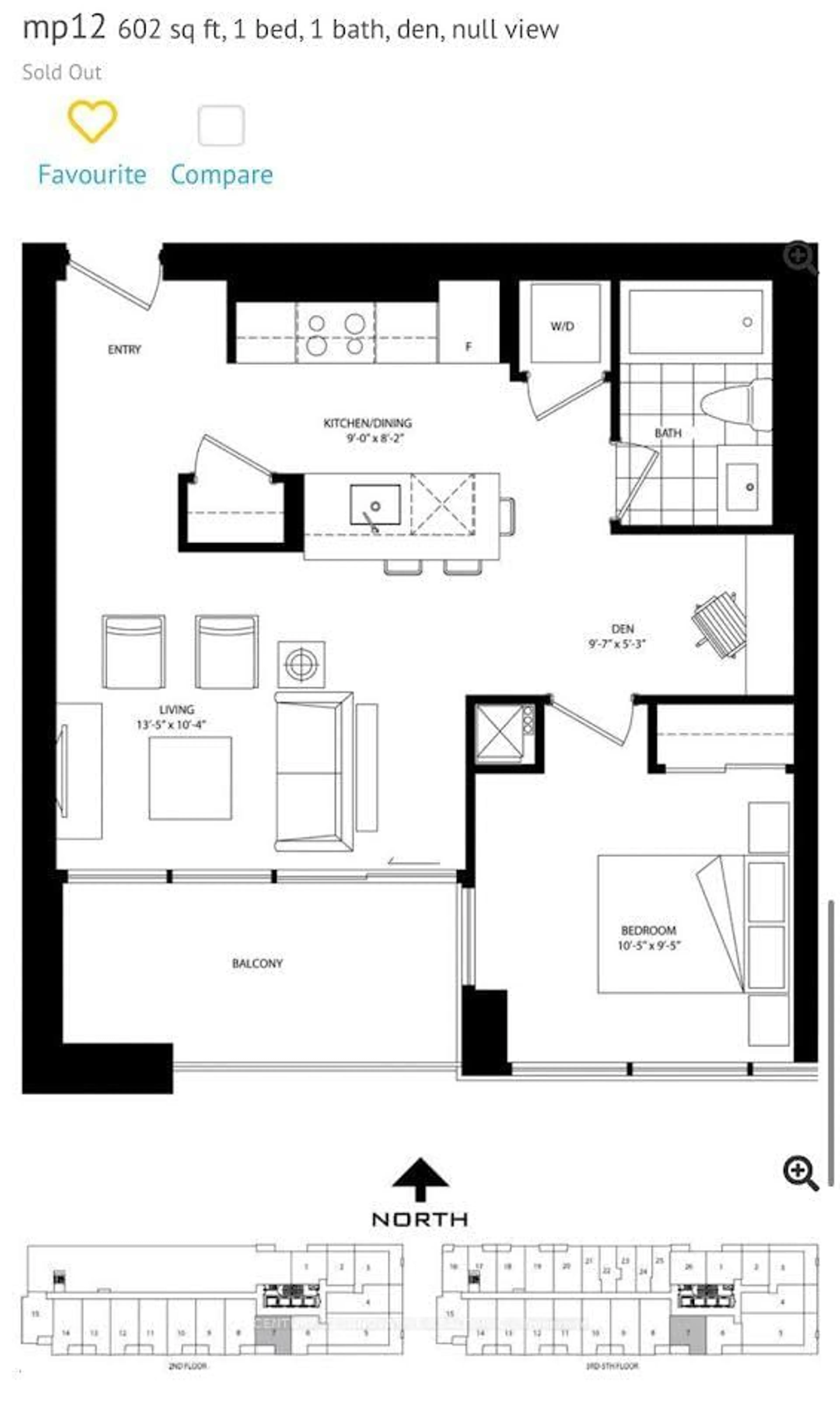 Floor plan for 8 Mercer St #507, Toronto Ontario M5V 0C4