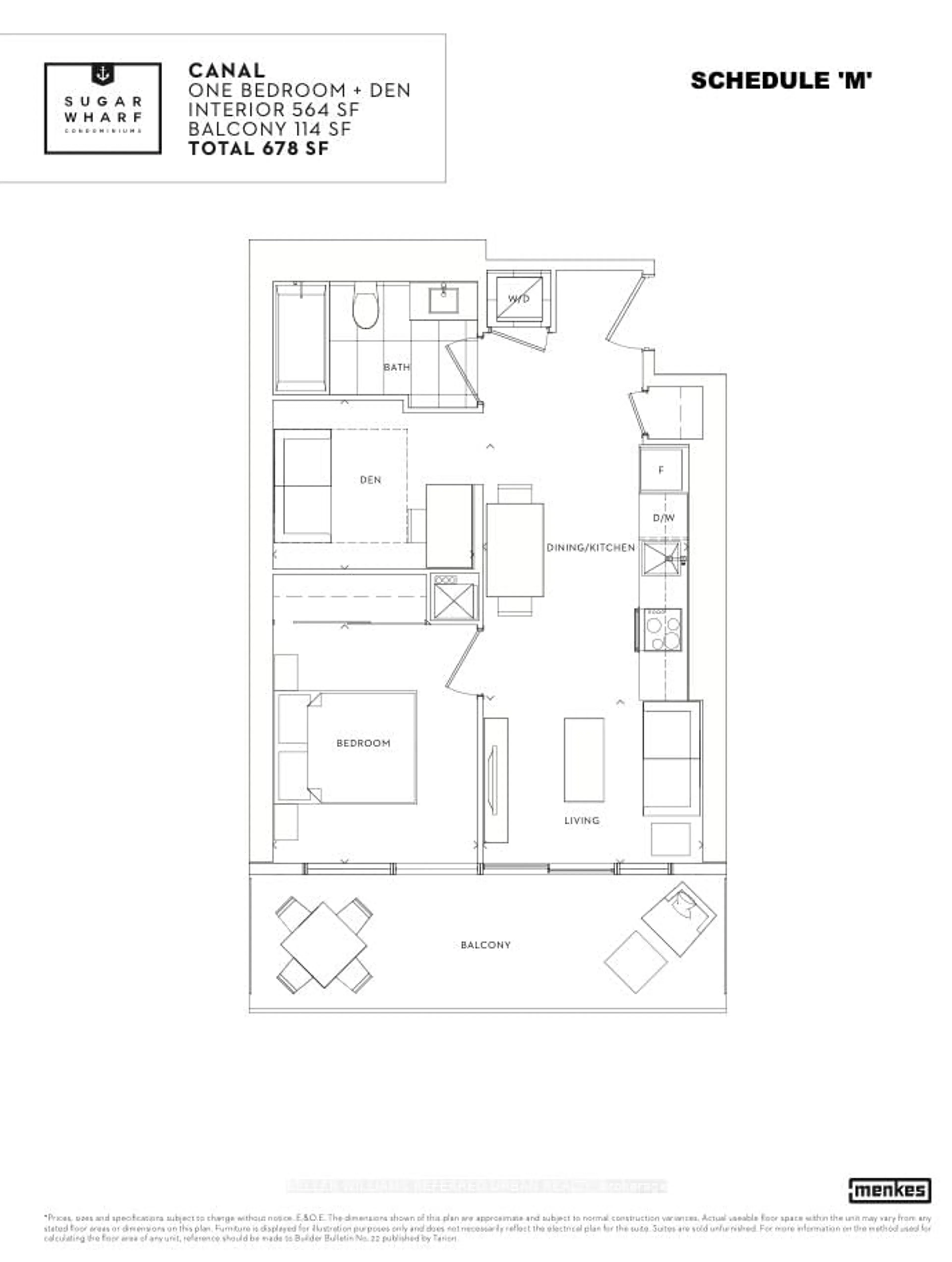 Floor plan for 138 Downes St #4108, Toronto Ontario M5E 0E4
