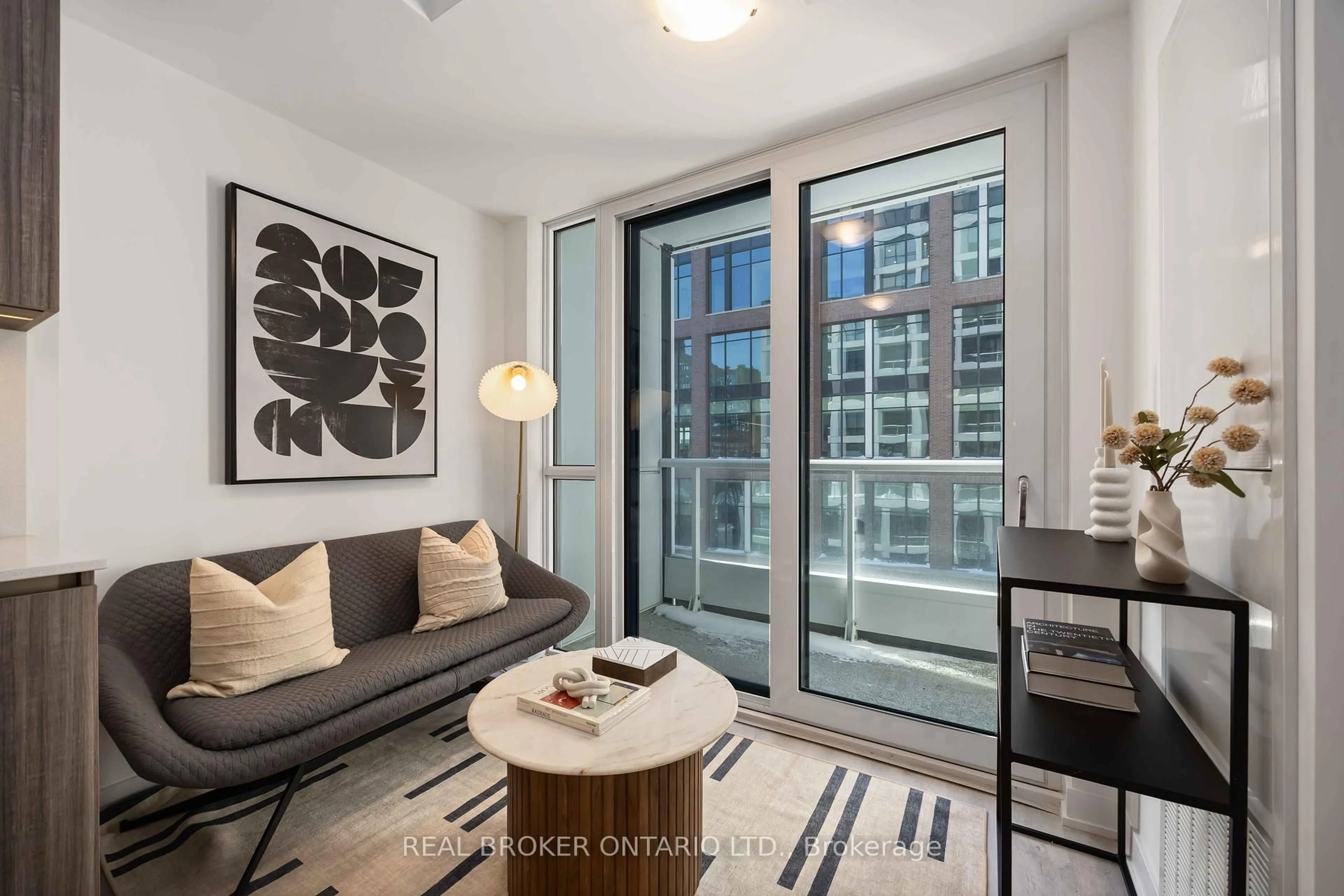 Living room with furniture, unknown for 15 Richardson St #725, Toronto Ontario M5A 0Y5