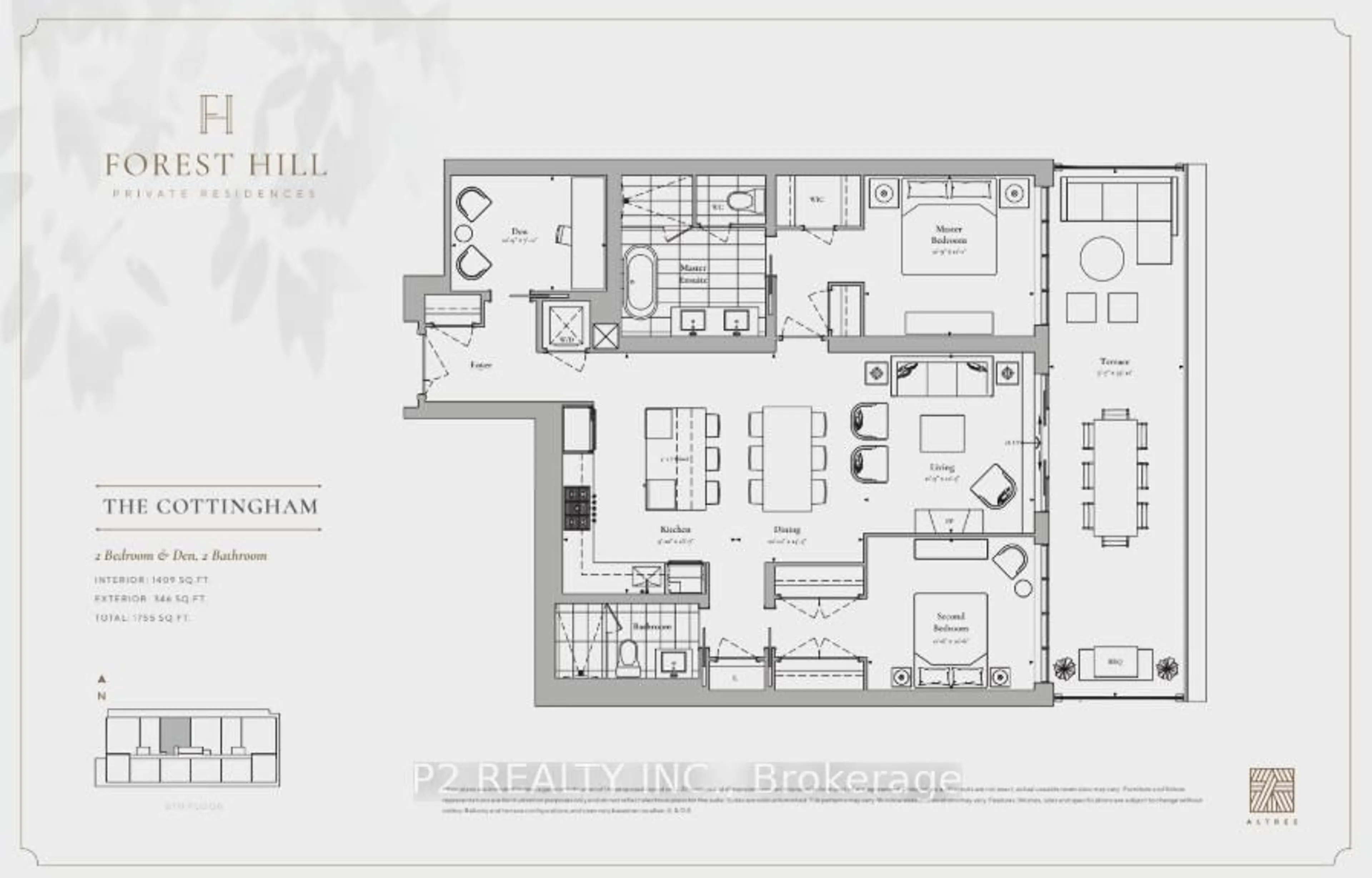 Floor plan for 2 Forest Hill Rd #609, Toronto Ontario M4V 2L3