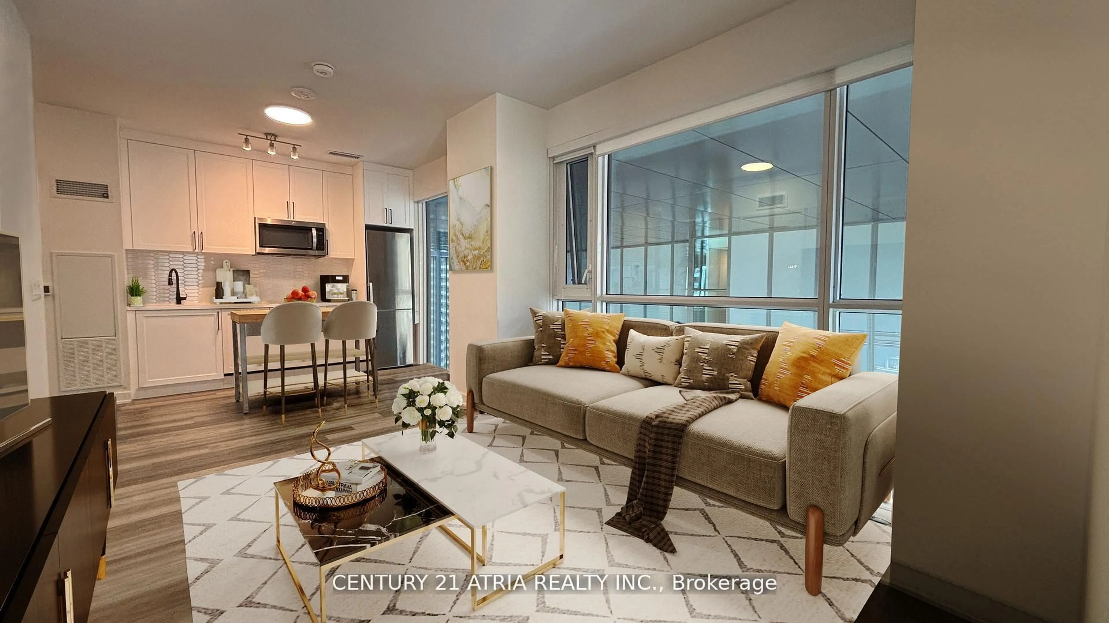 Living room with furniture, unknown for 135 Lower Sherbourne St #420, Toronto Ontario M5A 1Y4