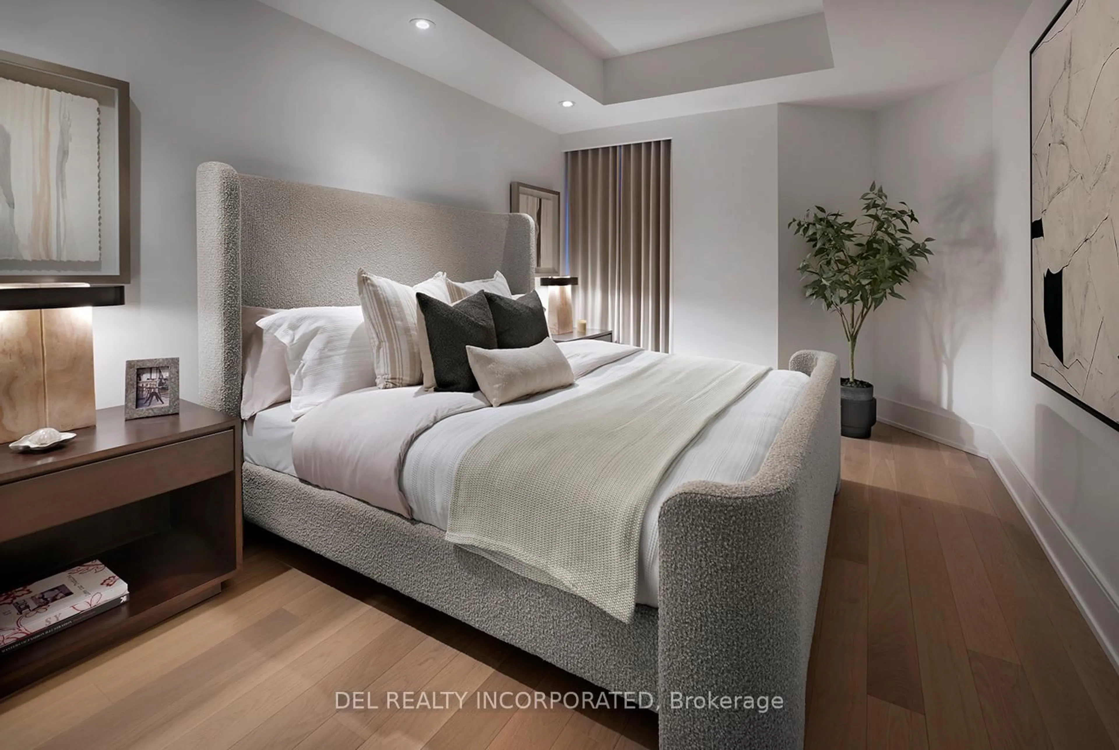 Bedroom with bed, unknown for 155 Merchants' Wharf #418, Toronto Ontario M5A 0Y4