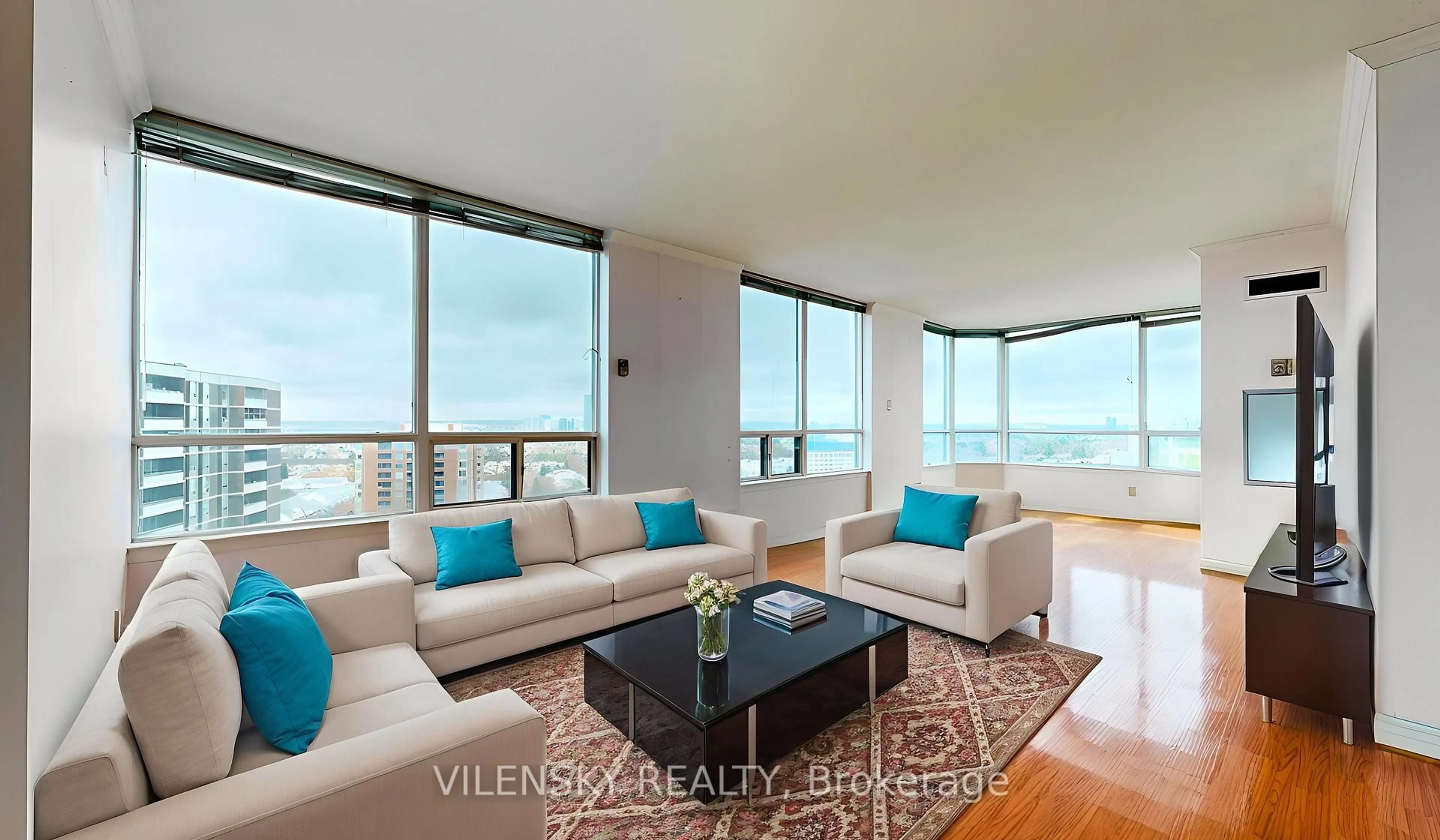 Living room with furniture, unknown for 1101 Steeles Ave #1603, Toronto Ontario M2R 3W5