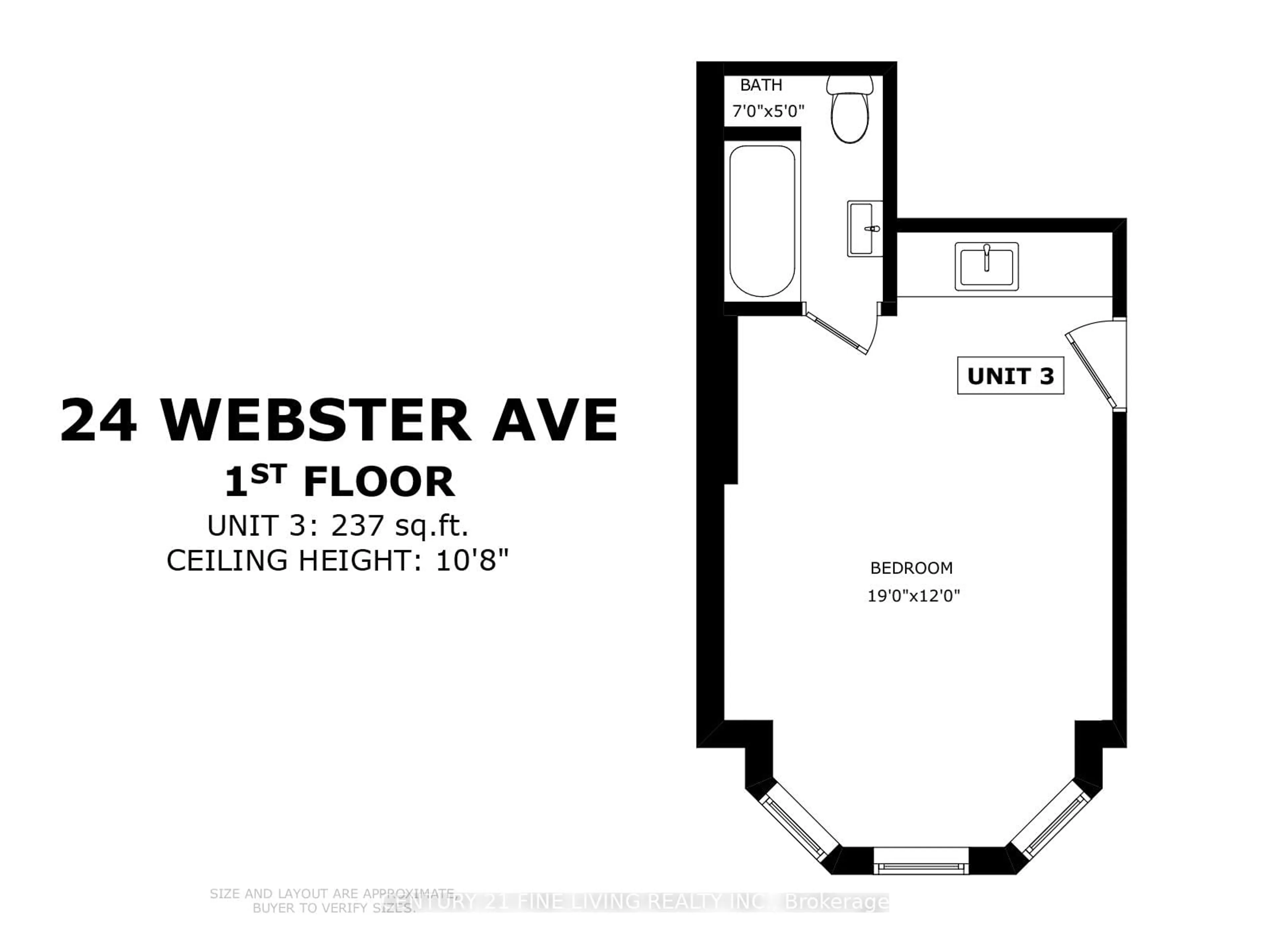Floor plan for 24 Webster Ave, Toronto Ontario M5R 1N7
