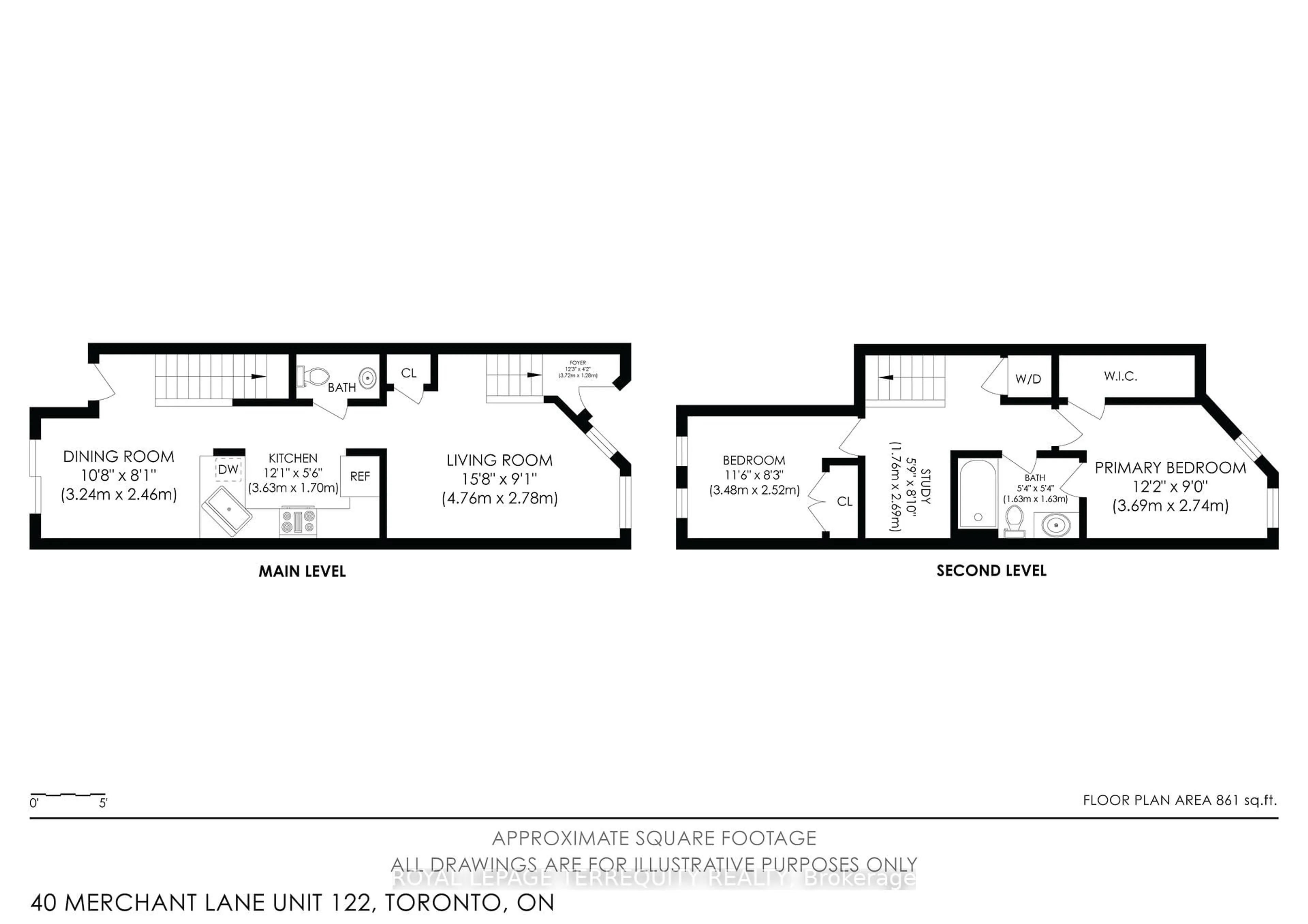 Floor plan for 40 Merchant Lane #122, Toronto Ontario M6P 4J6