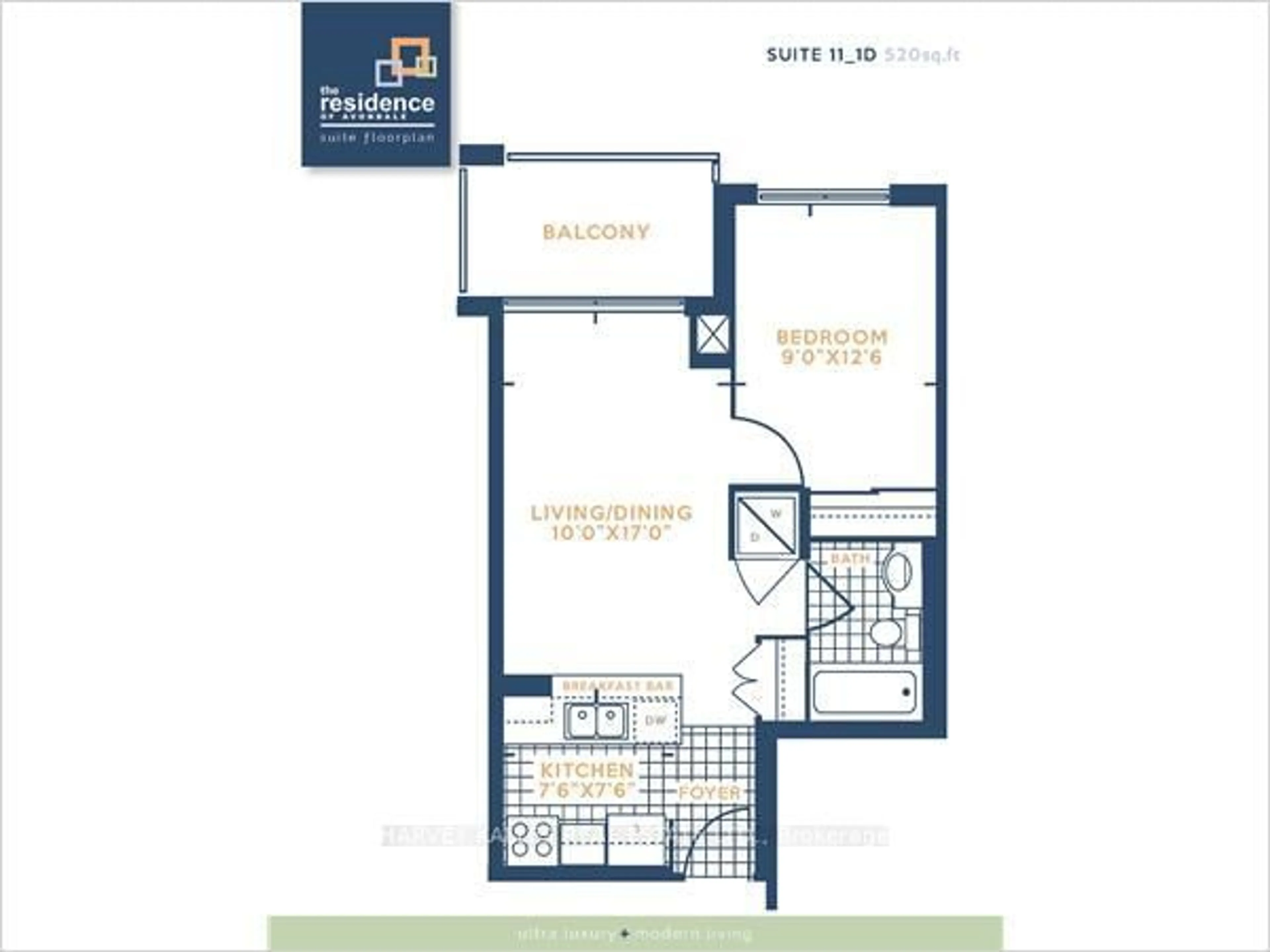 Floor plan for 16 Harrison Garden Blvd #411, Toronto Ontario M2N 7J6