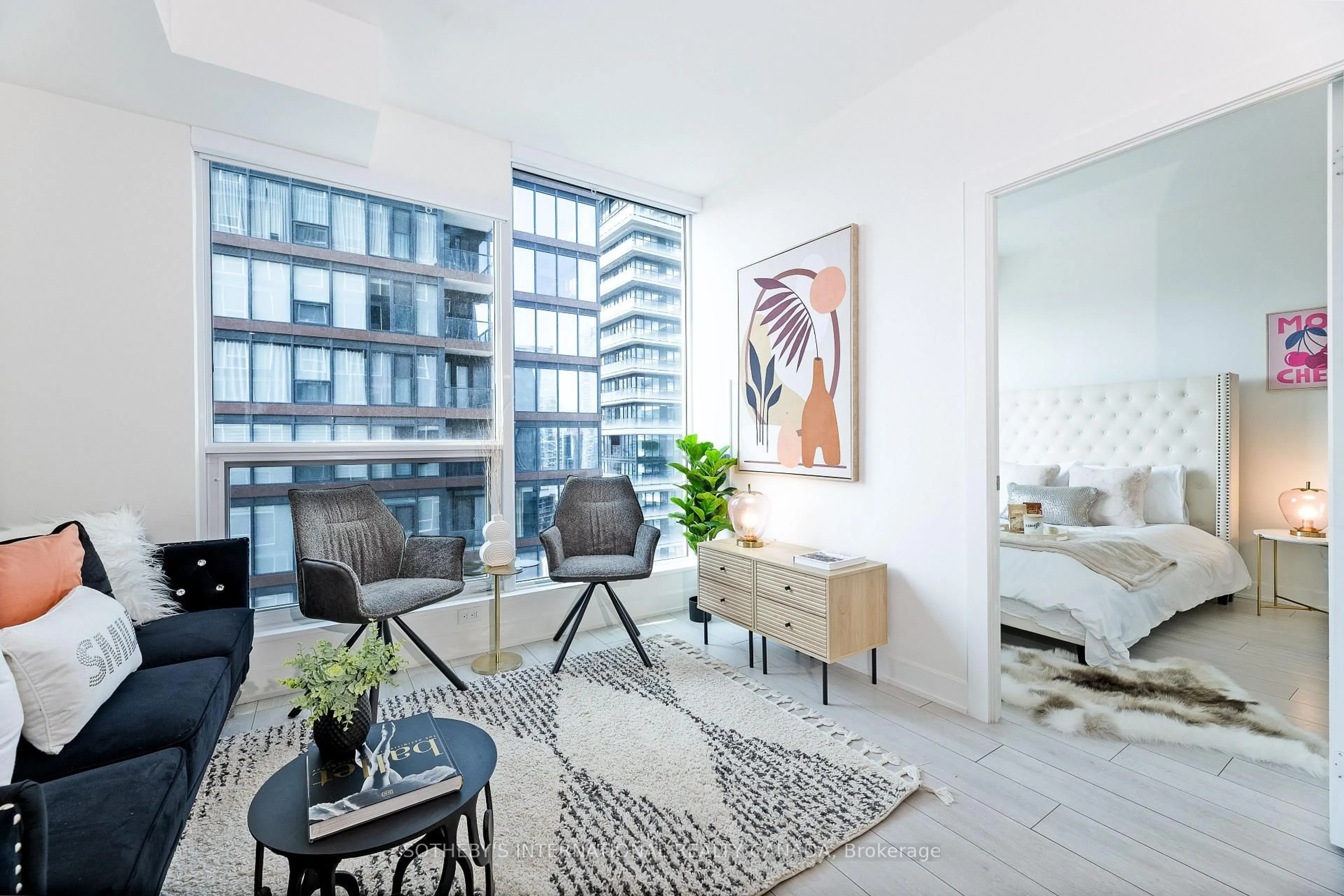 Living room with furniture, unknown for 35 Mercer St #2411, Toronto Ontario M5V 0V1