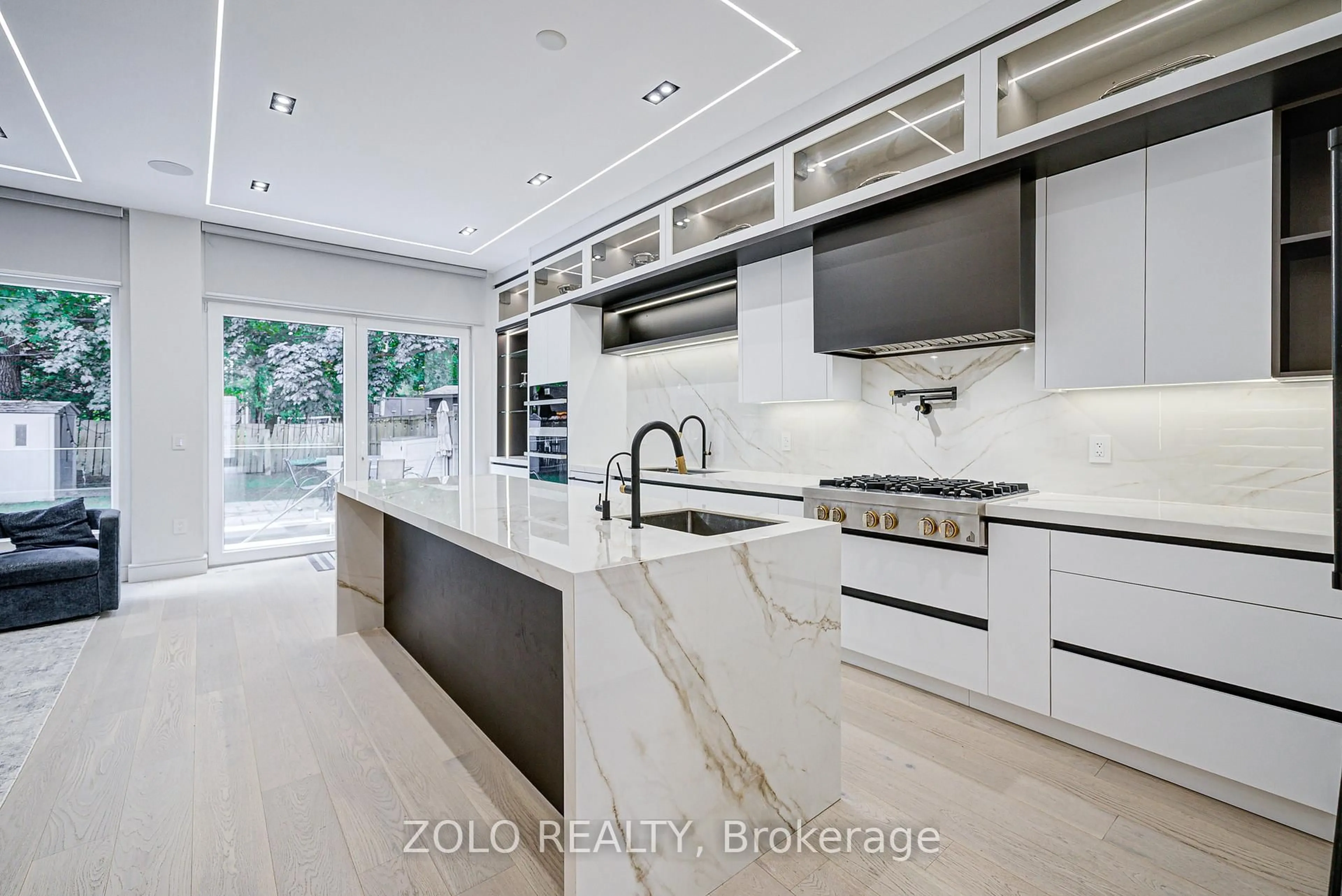 Contemporary kitchen, ceramic/tile floor for 151 Dewbourne Ave, Toronto Ontario M6C 1Z1