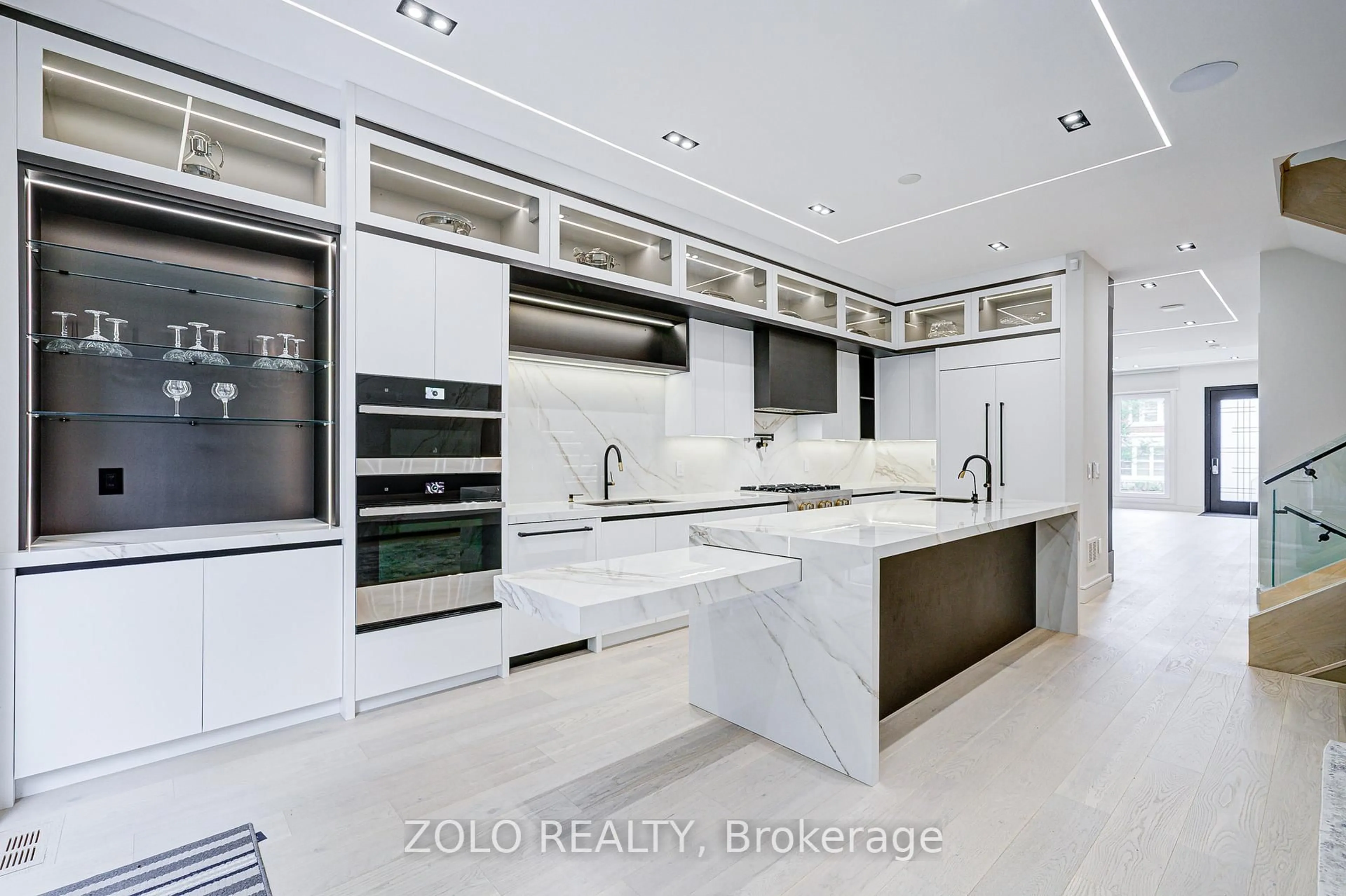 Contemporary kitchen, ceramic/tile floor for 151 Dewbourne Ave, Toronto Ontario M6C 1Z1