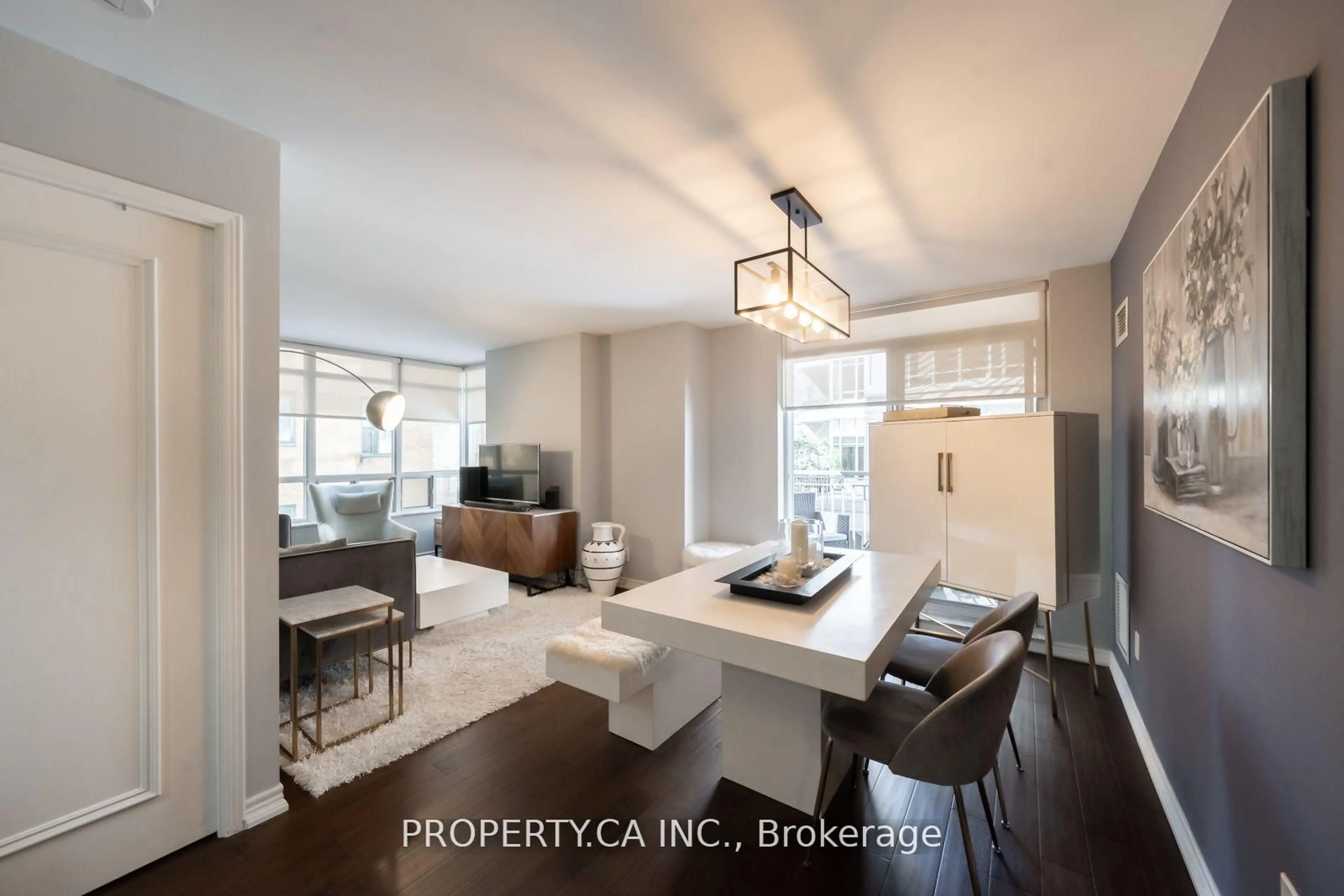 Open concept kitchen, ceramic/tile floor for 60 St Clair Ave #202, Toronto Ontario M4V 1M1