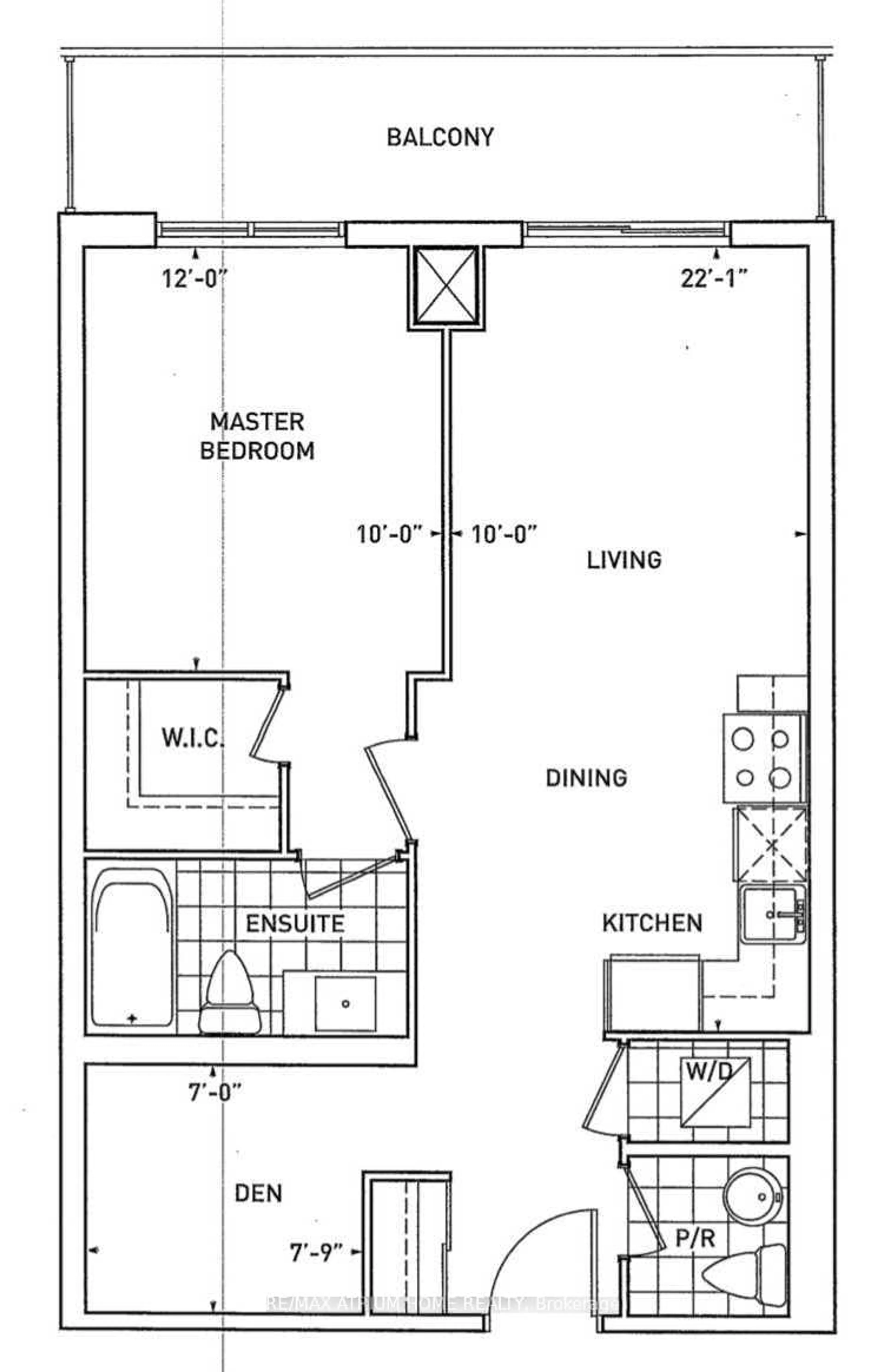 Floor plan for 591 Sheppard Ave #717, Toronto Ontario M2K 0G2