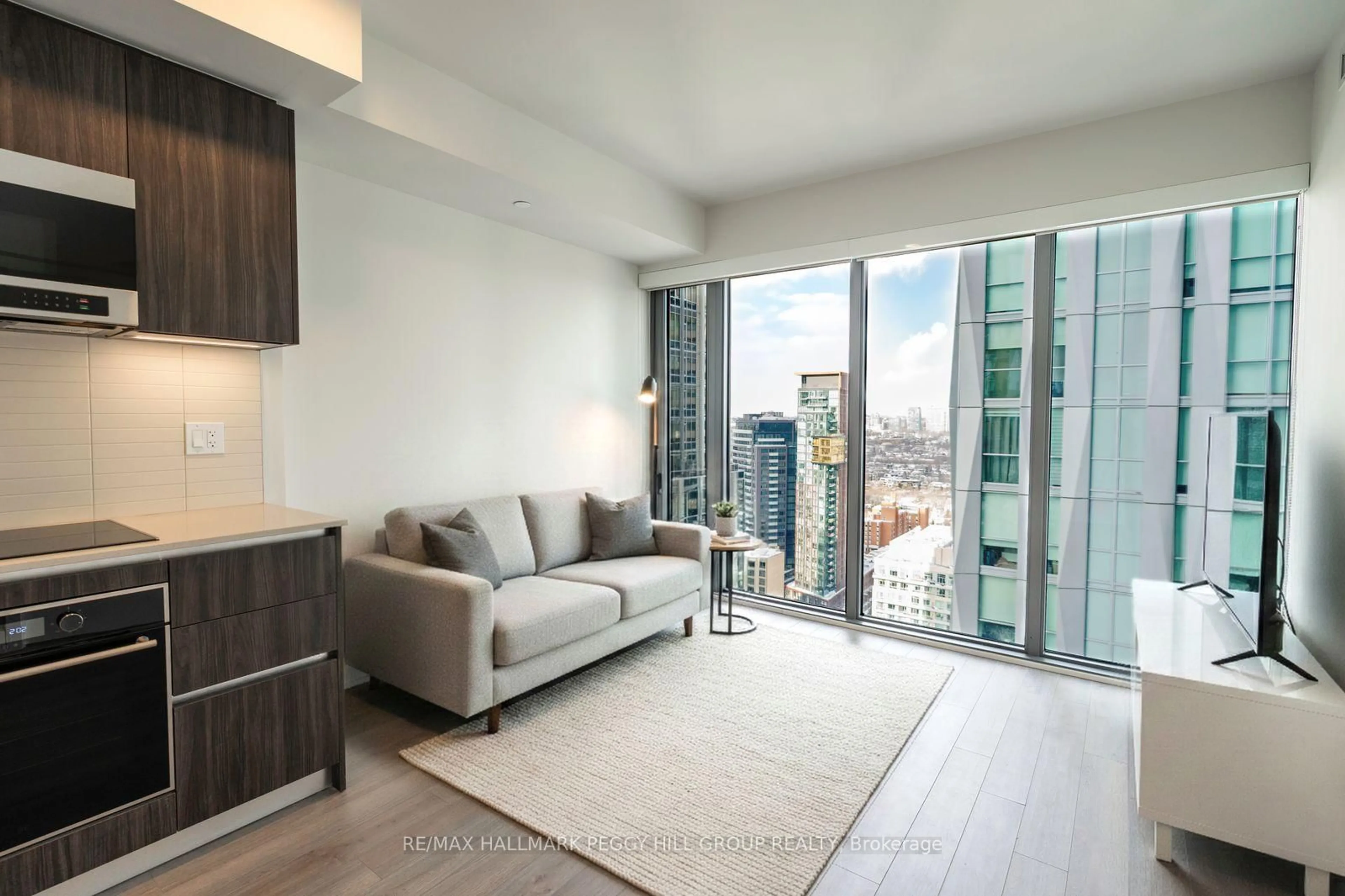 Living room with furniture, unknown for 8 Cumberland St #2801, Toronto Ontario M4W 0B6