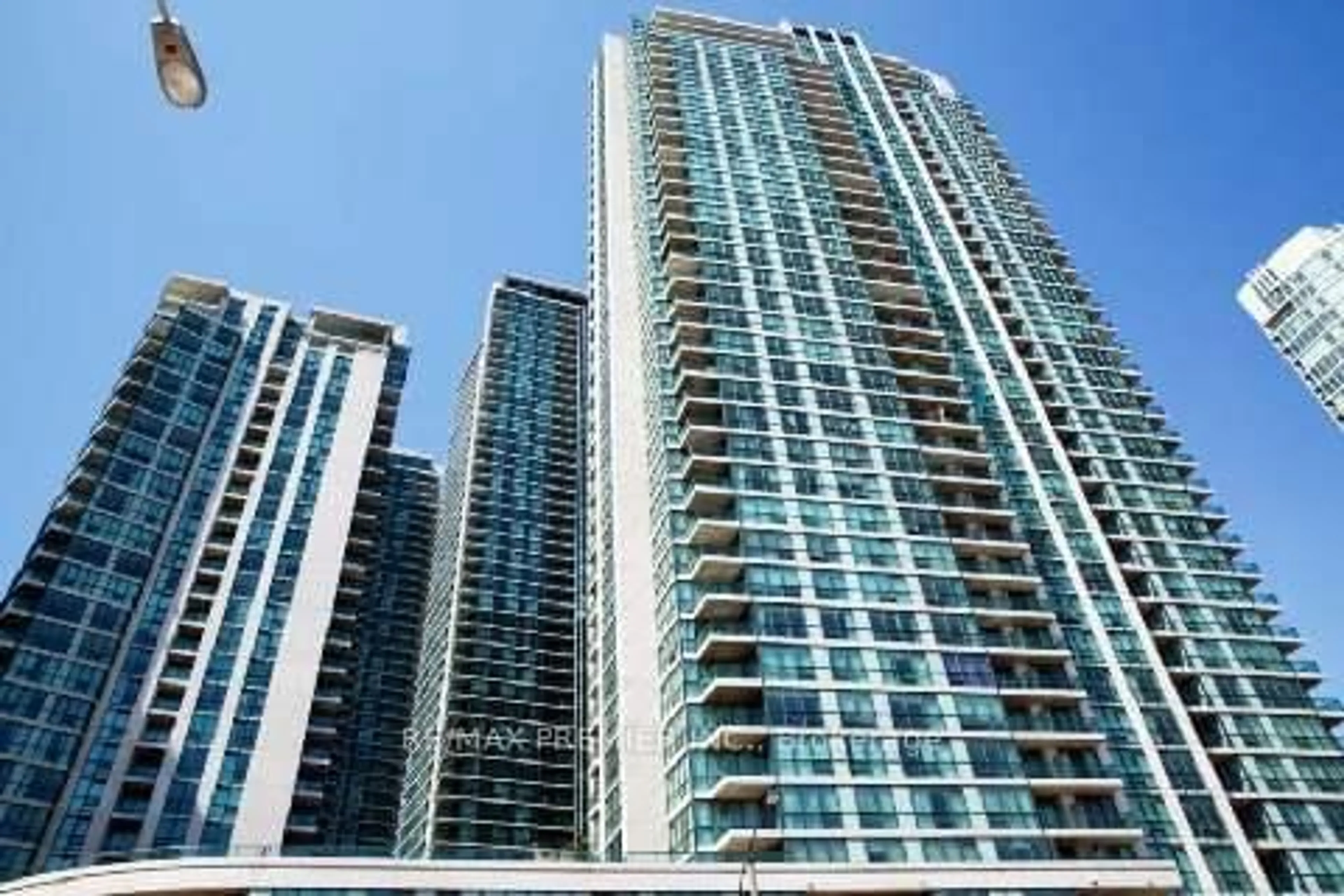 Balcony in the apartment, city buildings view from balcony for 12 Yonge St #414, Toronto Ontario M5E 1Z9