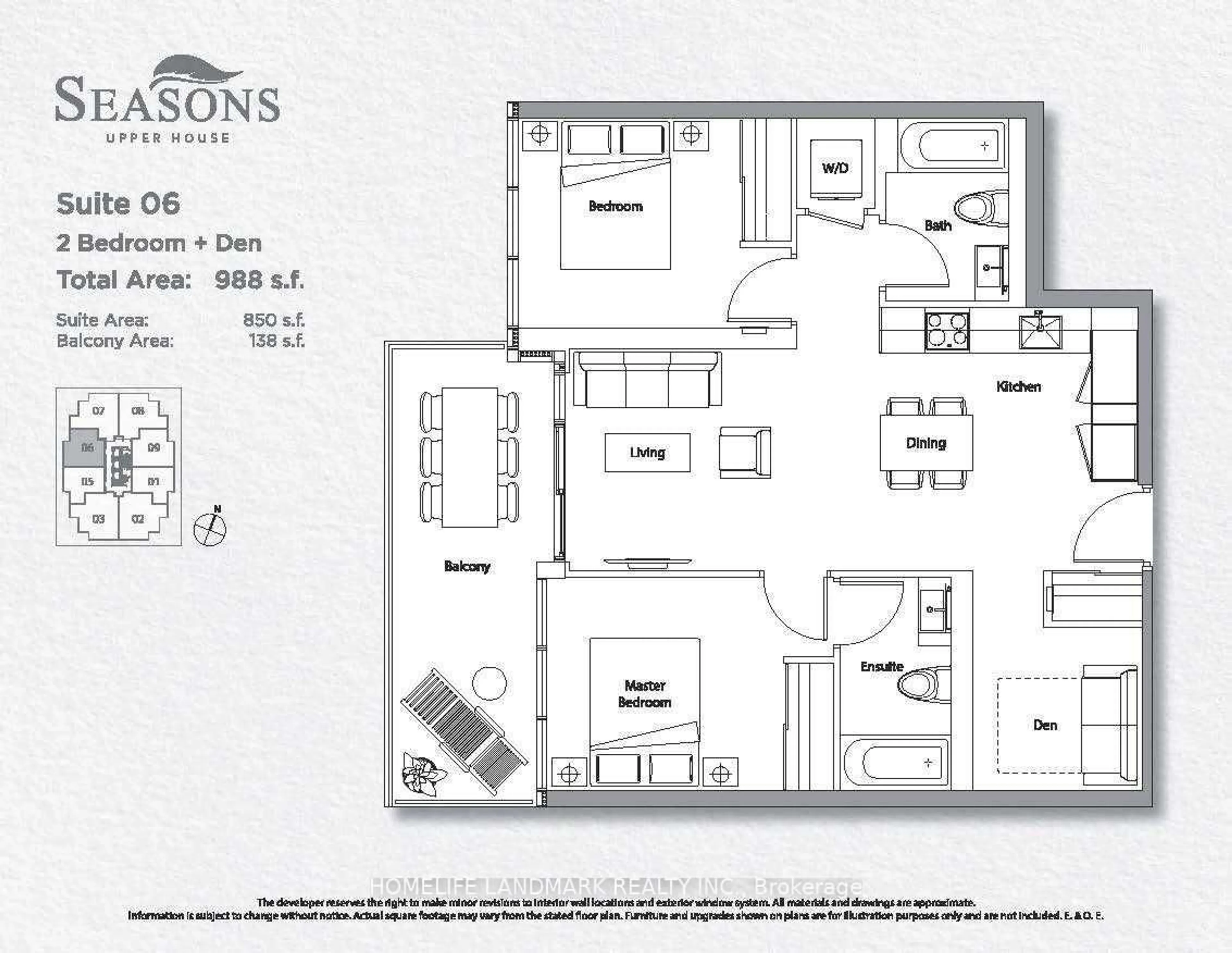 Floor plan for 85 Mcmahon Dr #3106, Toronto Ontario M2K 0H1