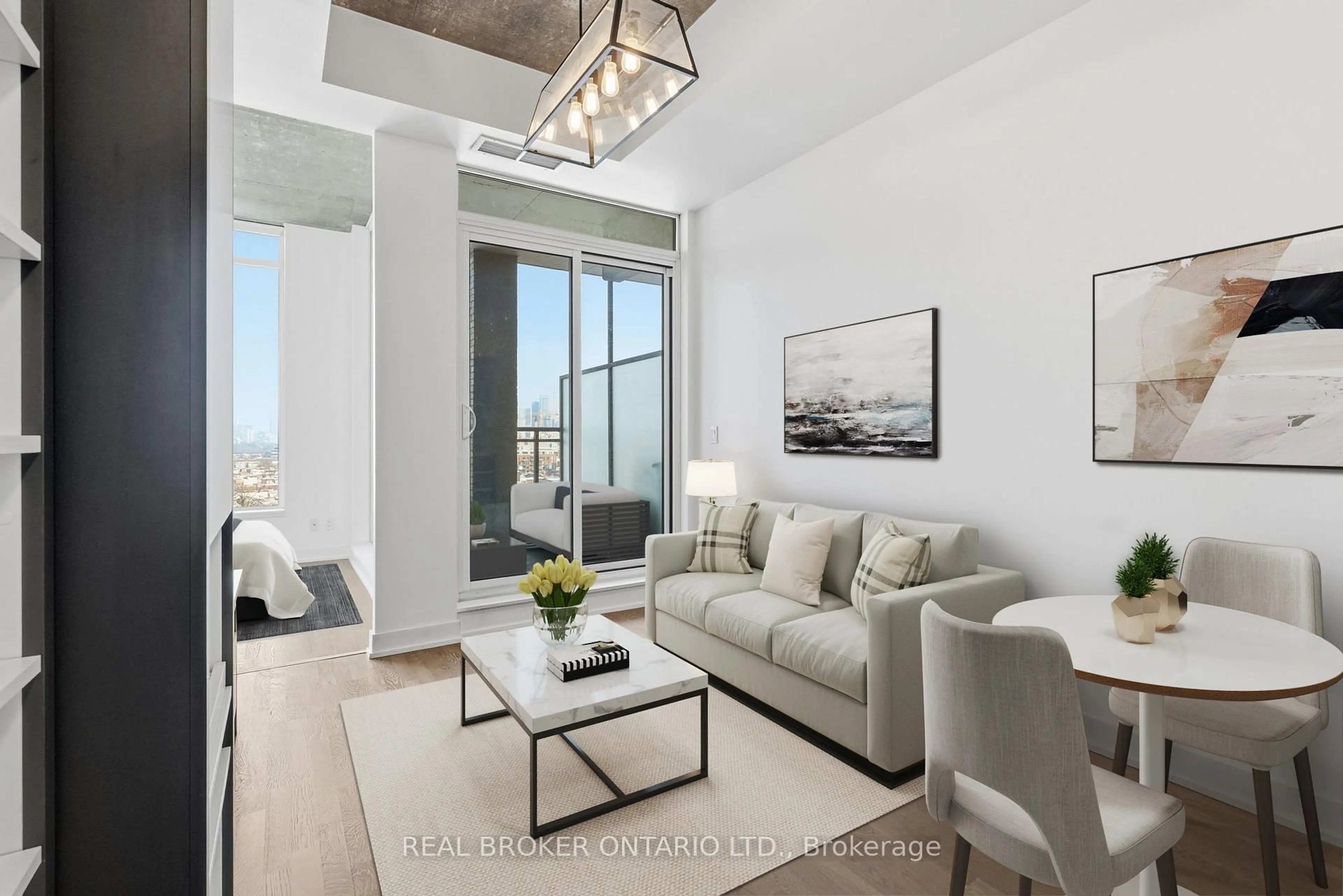 Living room with furniture, unknown for 20 Minowan Miikan Lane #1127, Toronto Ontario M6J 0E5