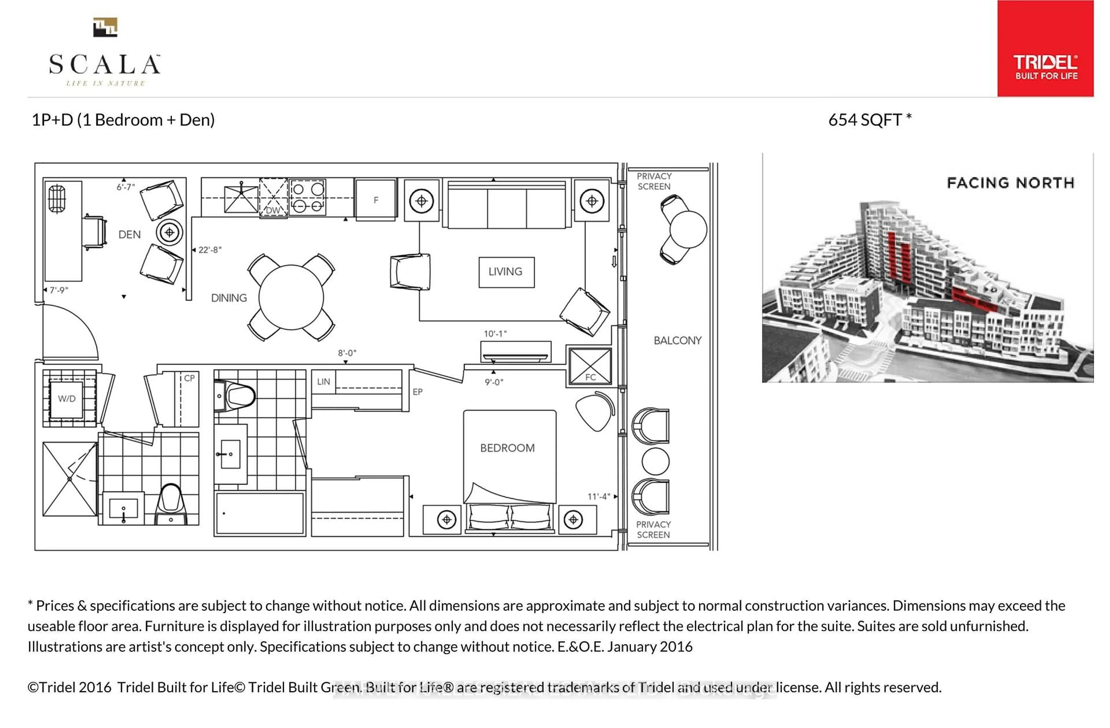 Floor plan for 25 Adra Grado Way #708, Toronto Ontario M2J 0H6