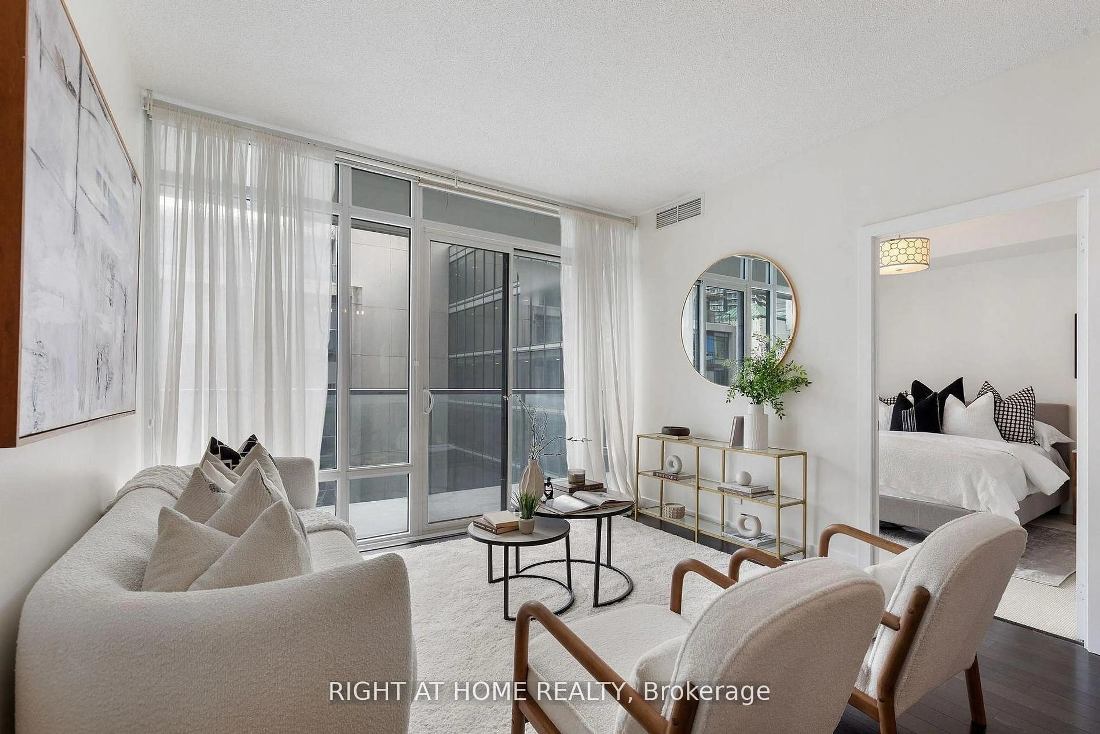 Living room with furniture, unknown for 90 Stadium Rd #732, Toronto Ontario M5V 3W5