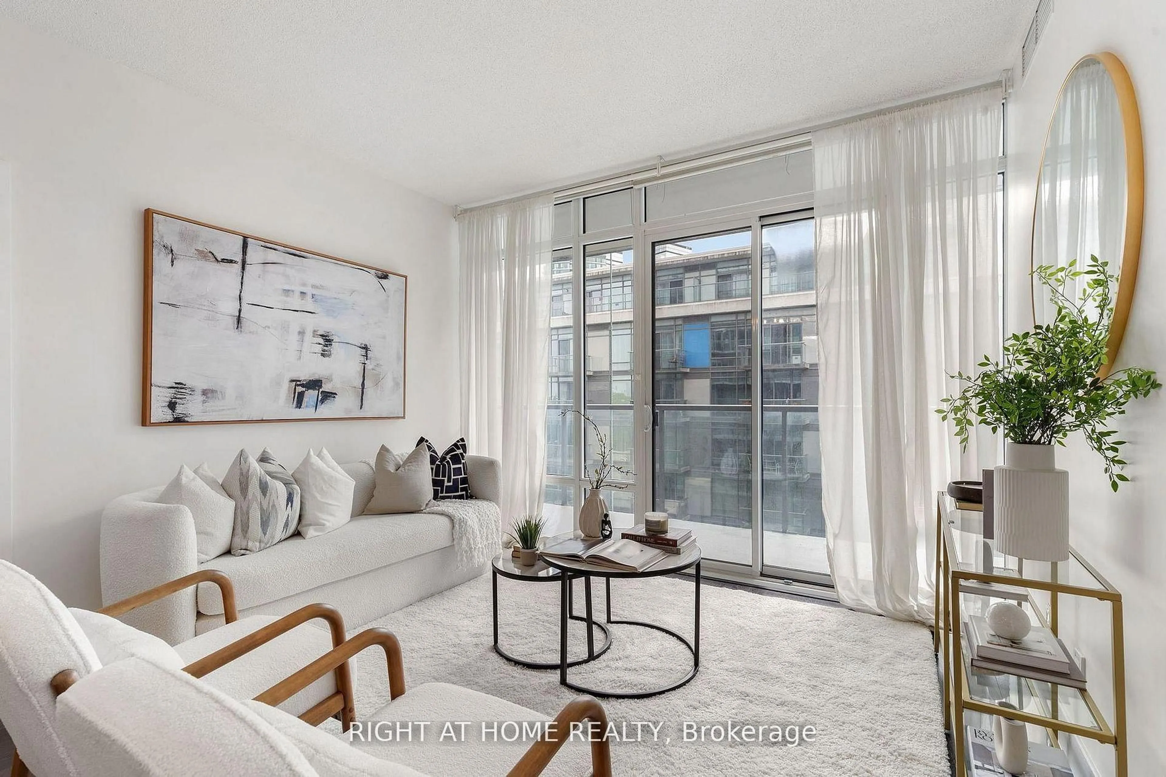 Living room with furniture, unknown for 90 Stadium Rd #732, Toronto Ontario M5V 3W5