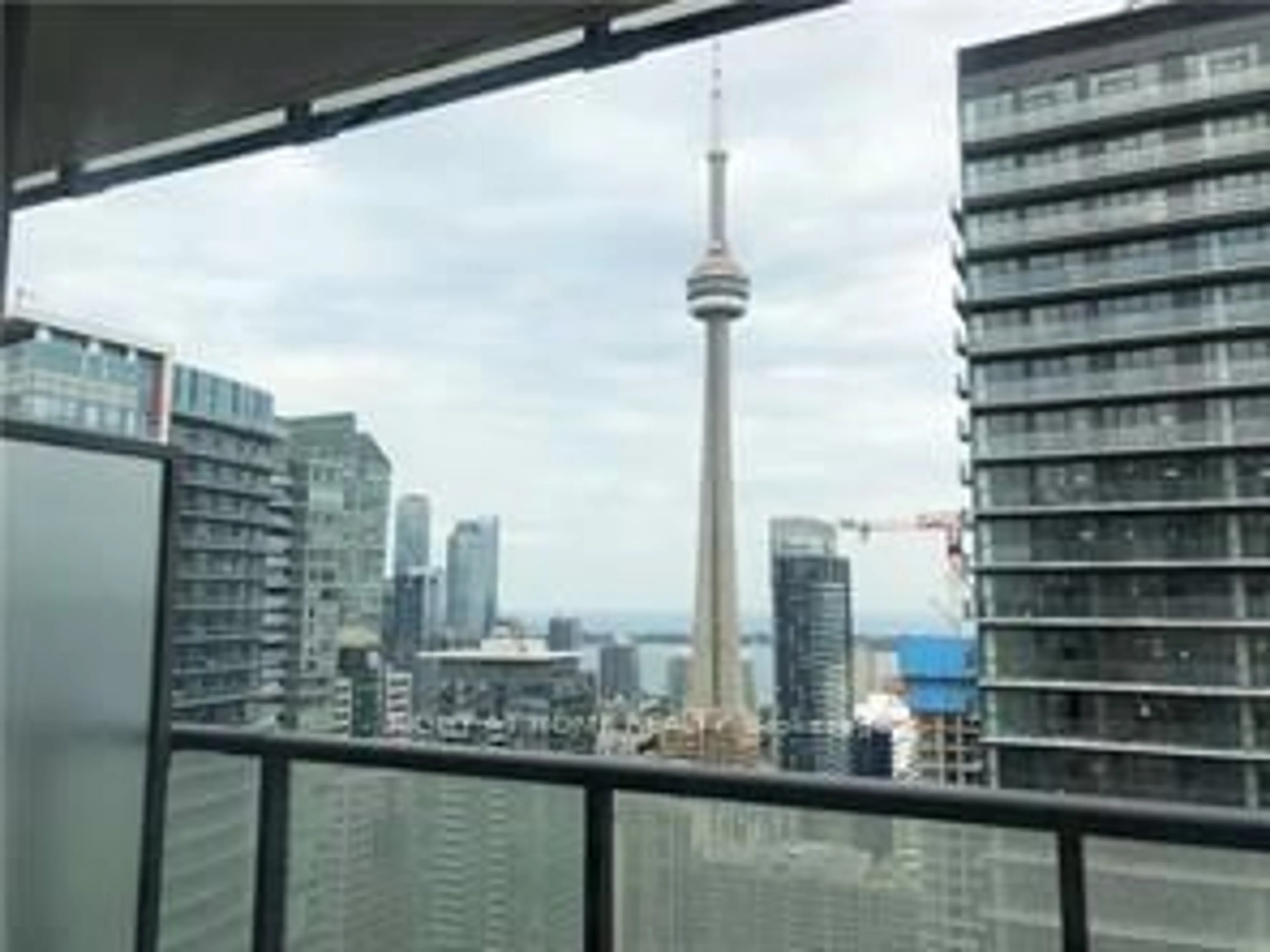 Balcony in the apartment, city buildings view from balcony for 101 Peter St #3907, Toronto Ontario M5V 2G9